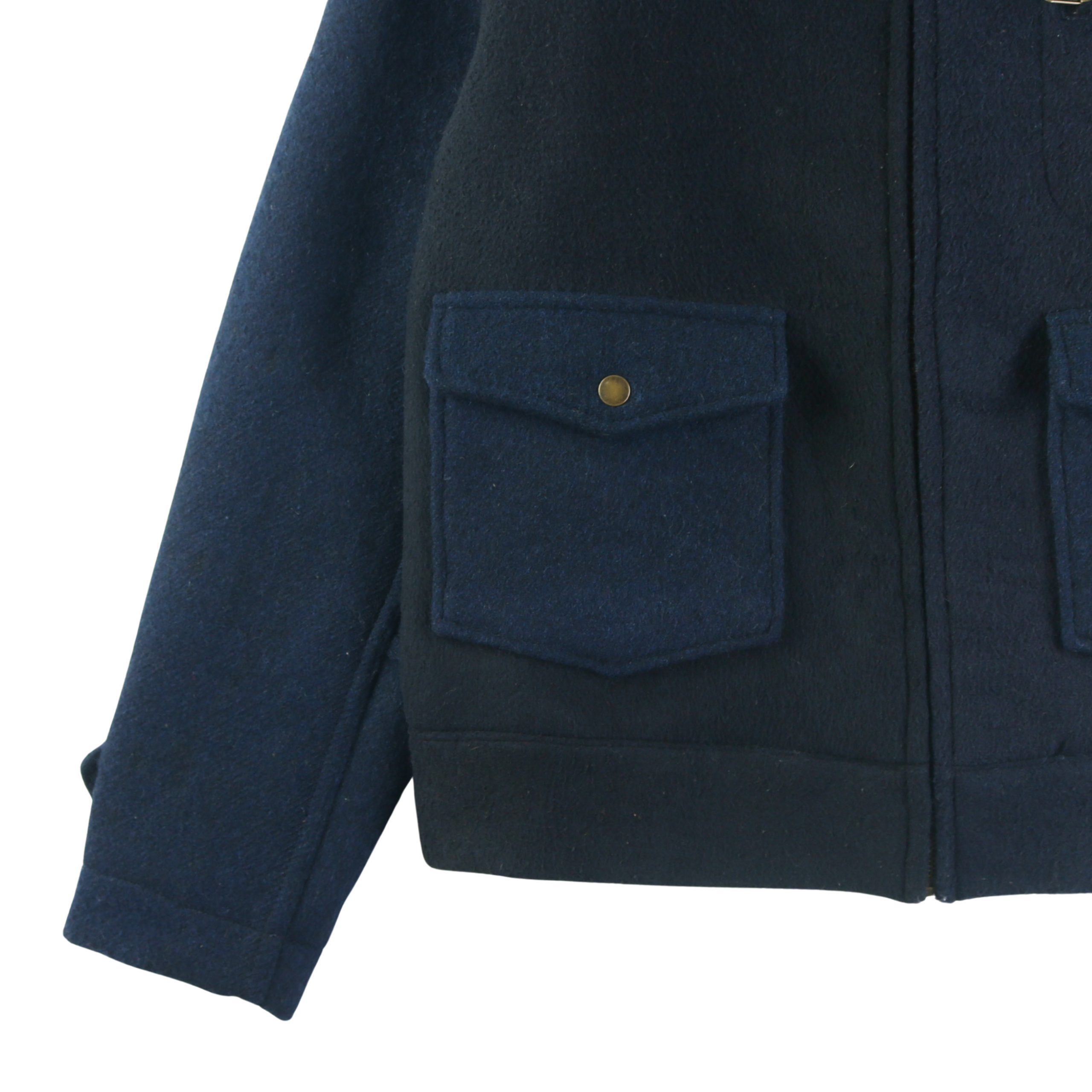 Wool Crew Jacket - Navy - Patina