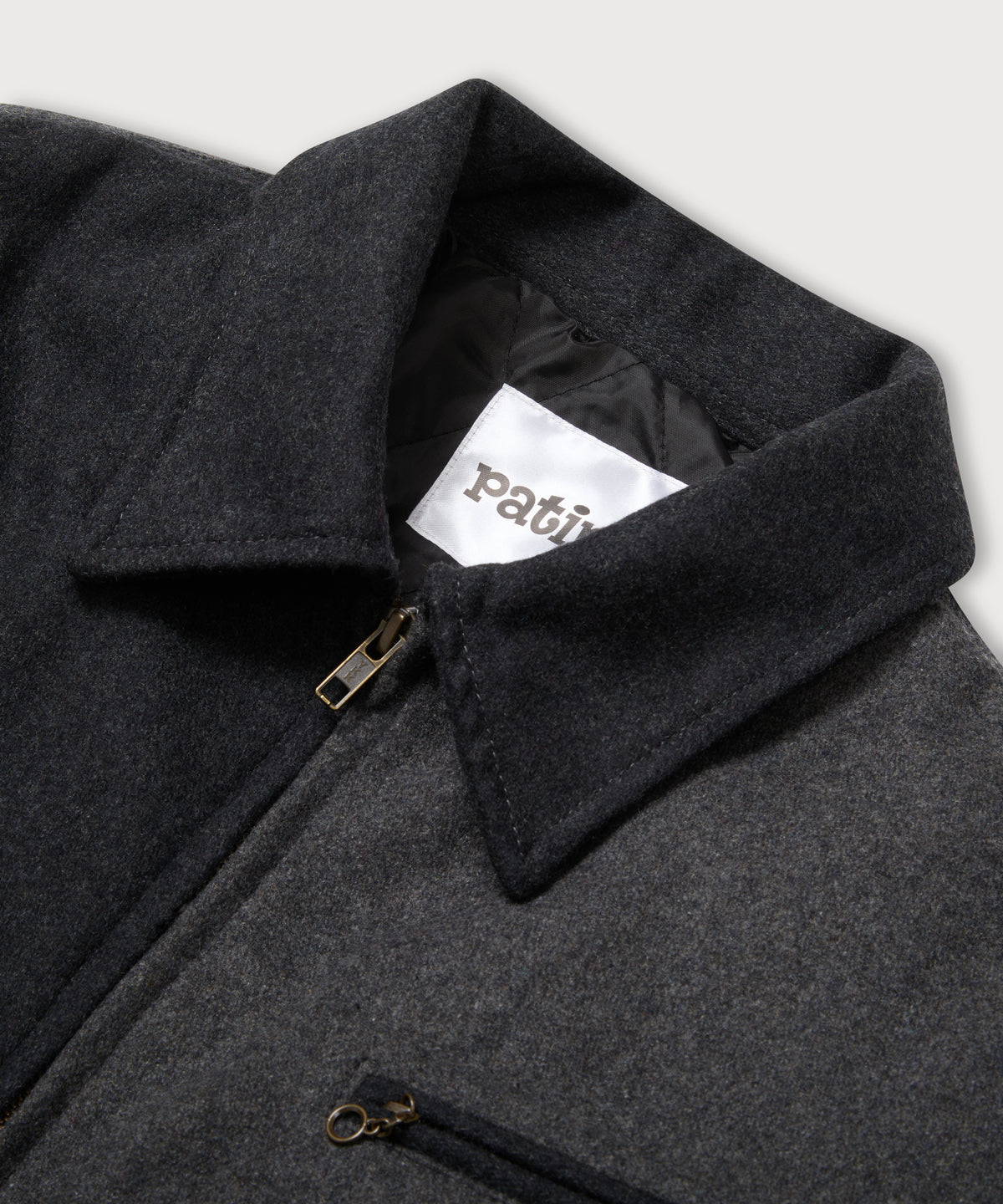 Wool Crew Jacket - Grey - Patina
