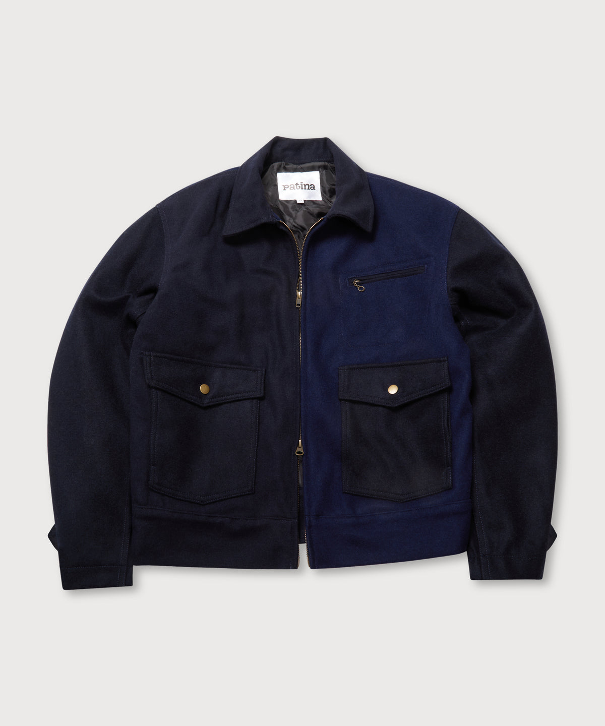 Wool Crew Jacket - Navy - Patina