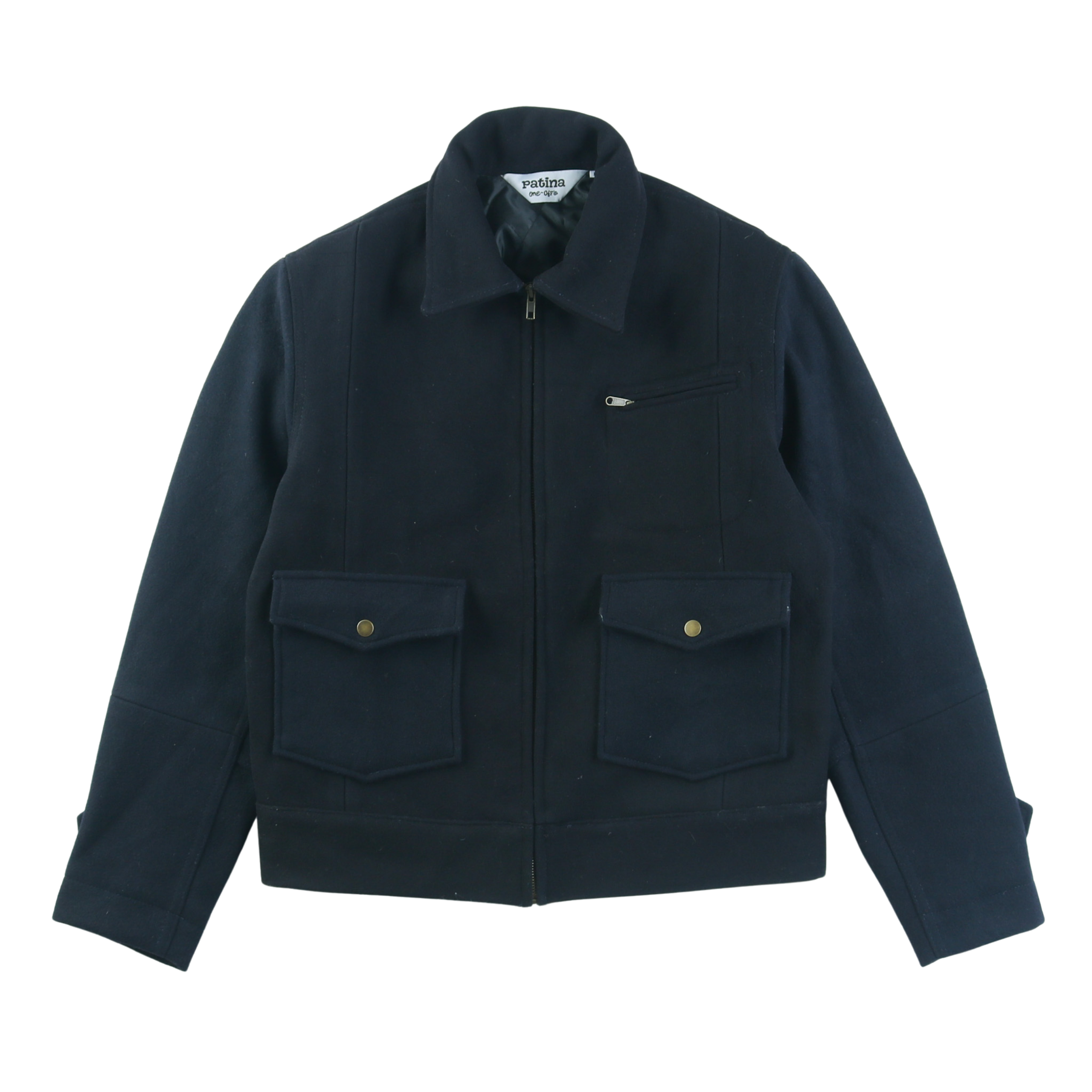 Wool Crew Jacket - Navy - Patina