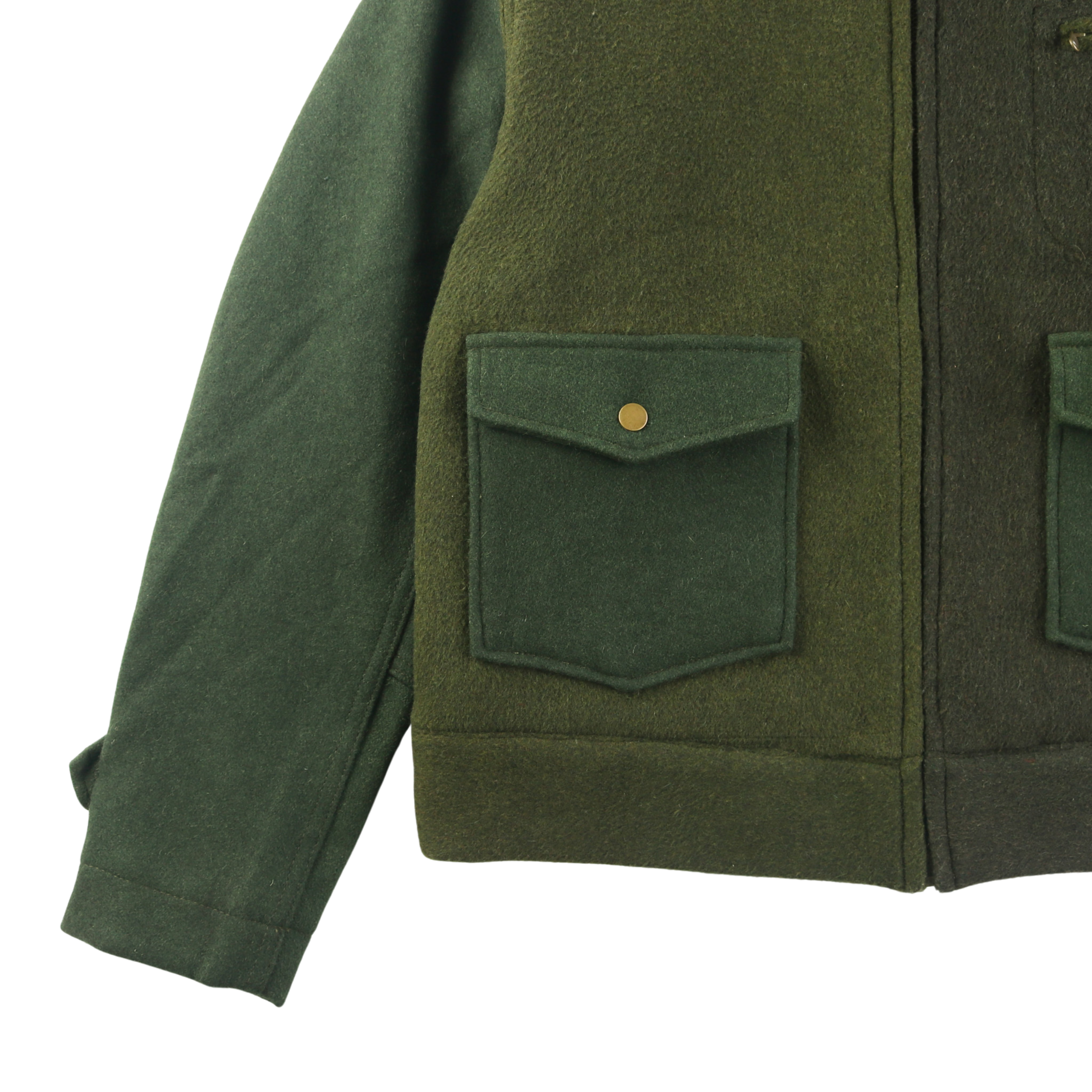 Wool Crew Jacket - Green - Patina