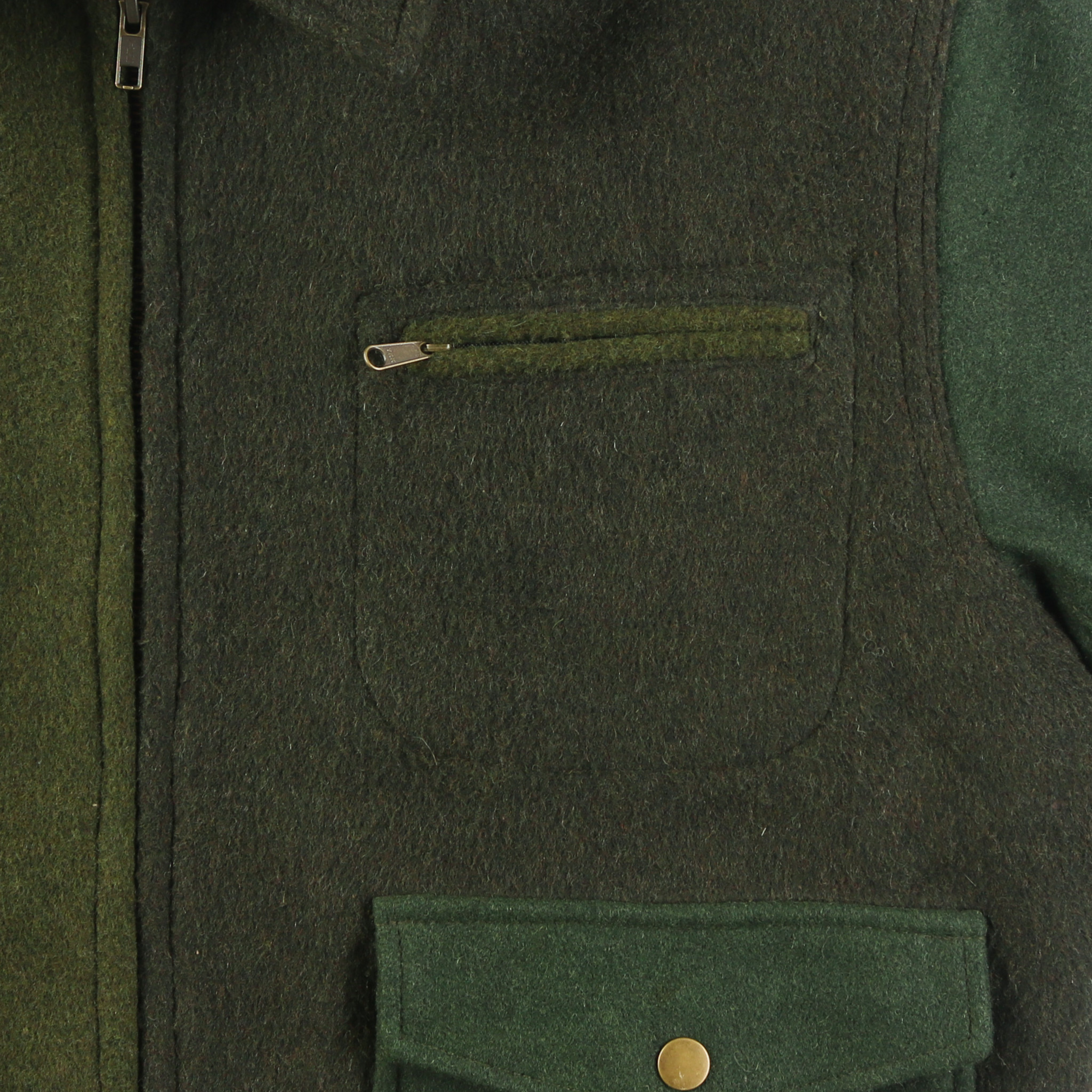 Wool Crew Jacket - Green - Patina