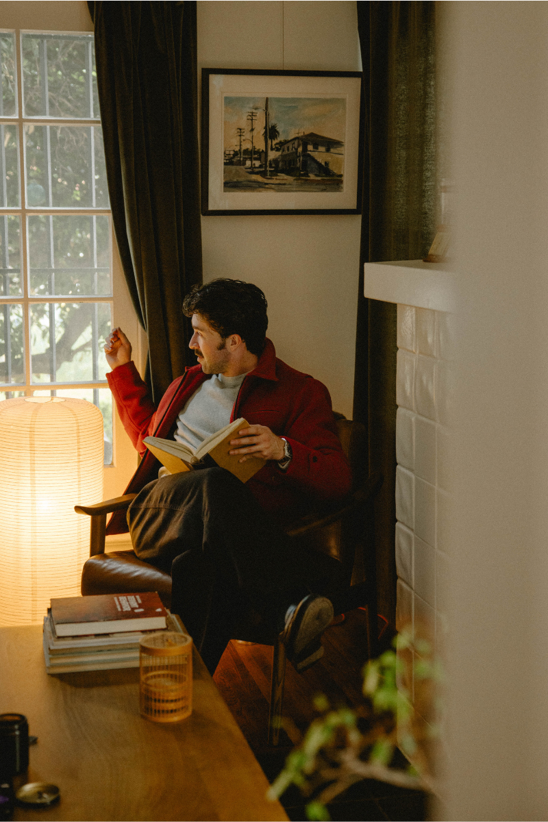 Wool Crew Jacket - Red - Patina