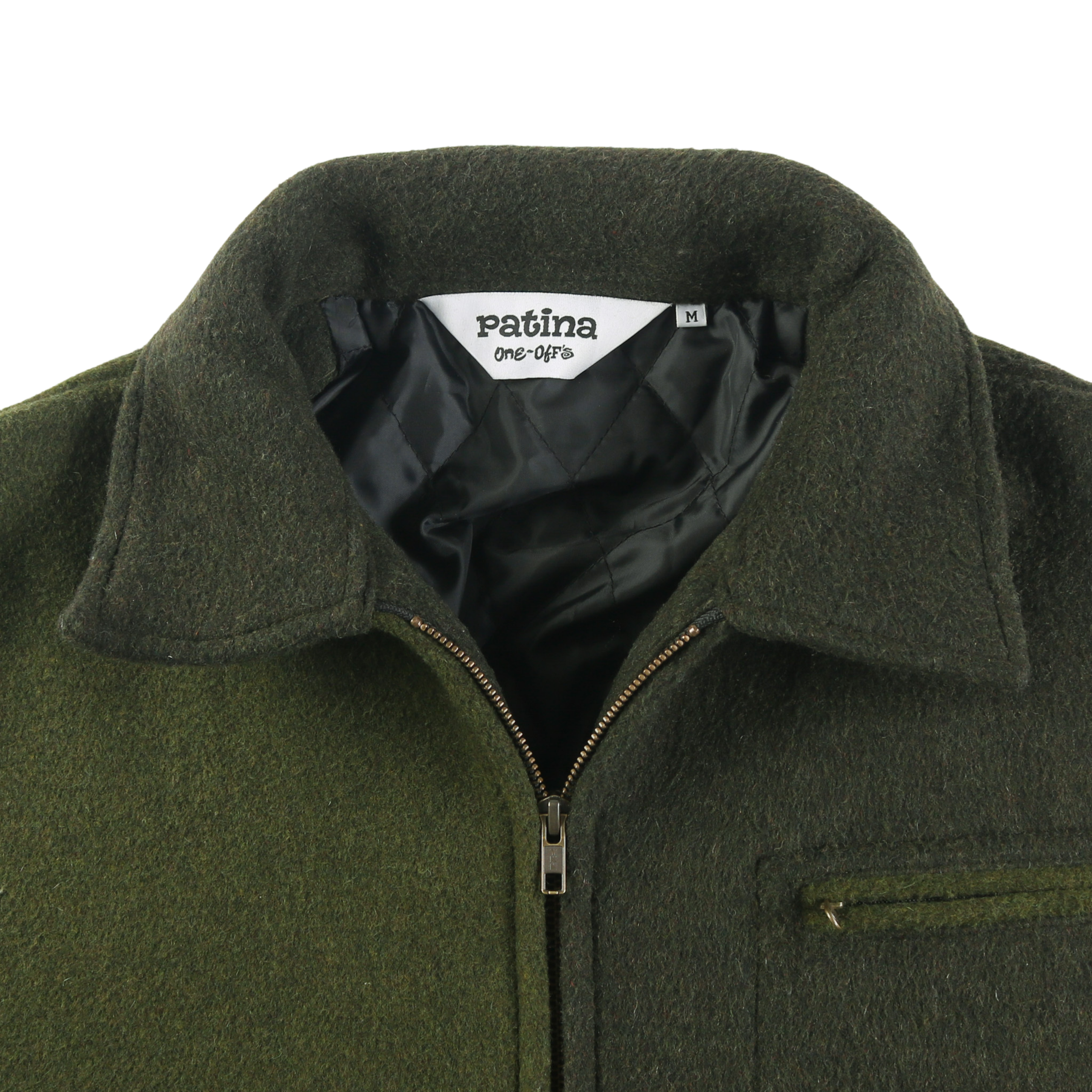 Wool Crew Jacket - Green - Patina