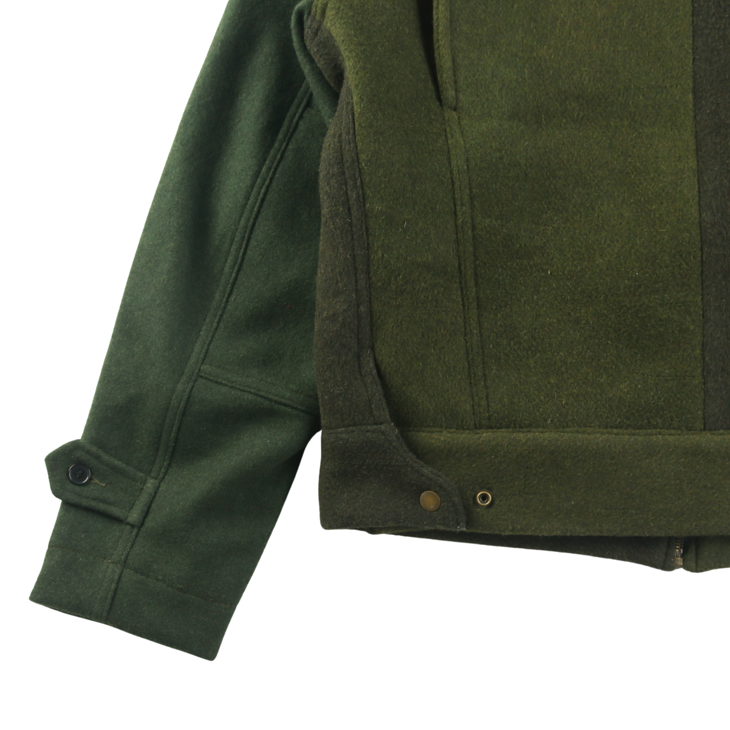 Wool Crew Jacket - Green - Patina