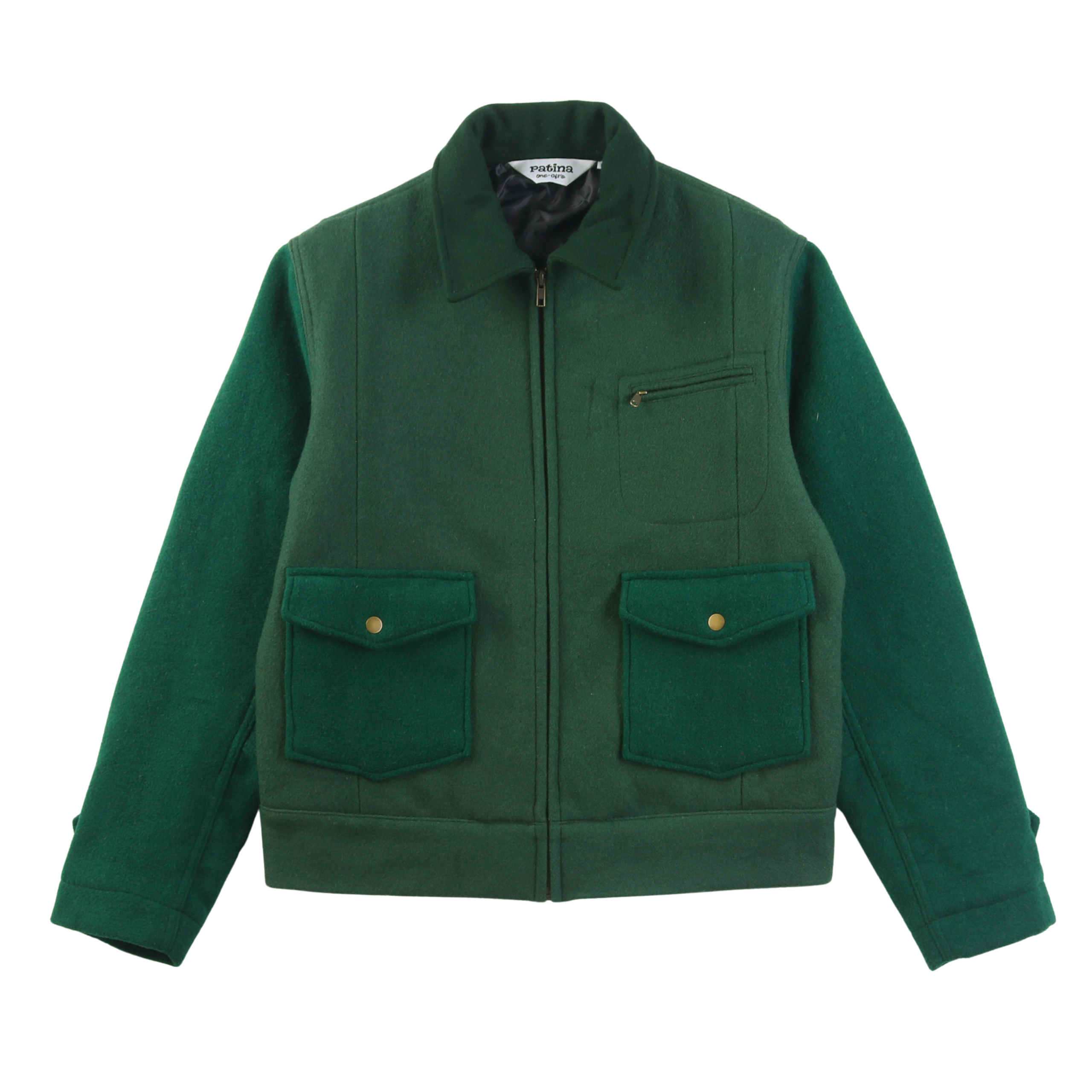 Wool Crew Jacket - Green - Patina