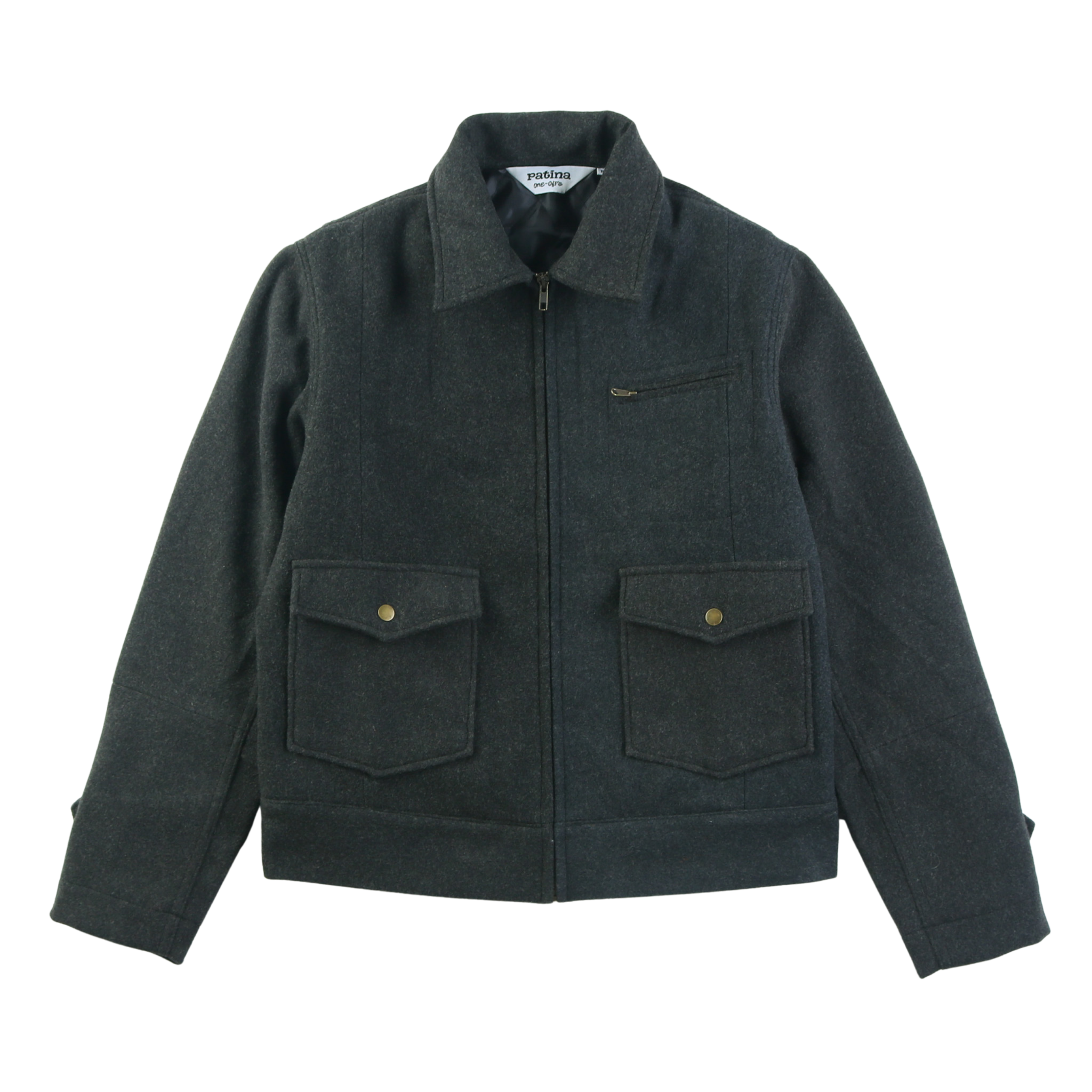 Wool Crew Jacket - Grey - Patina