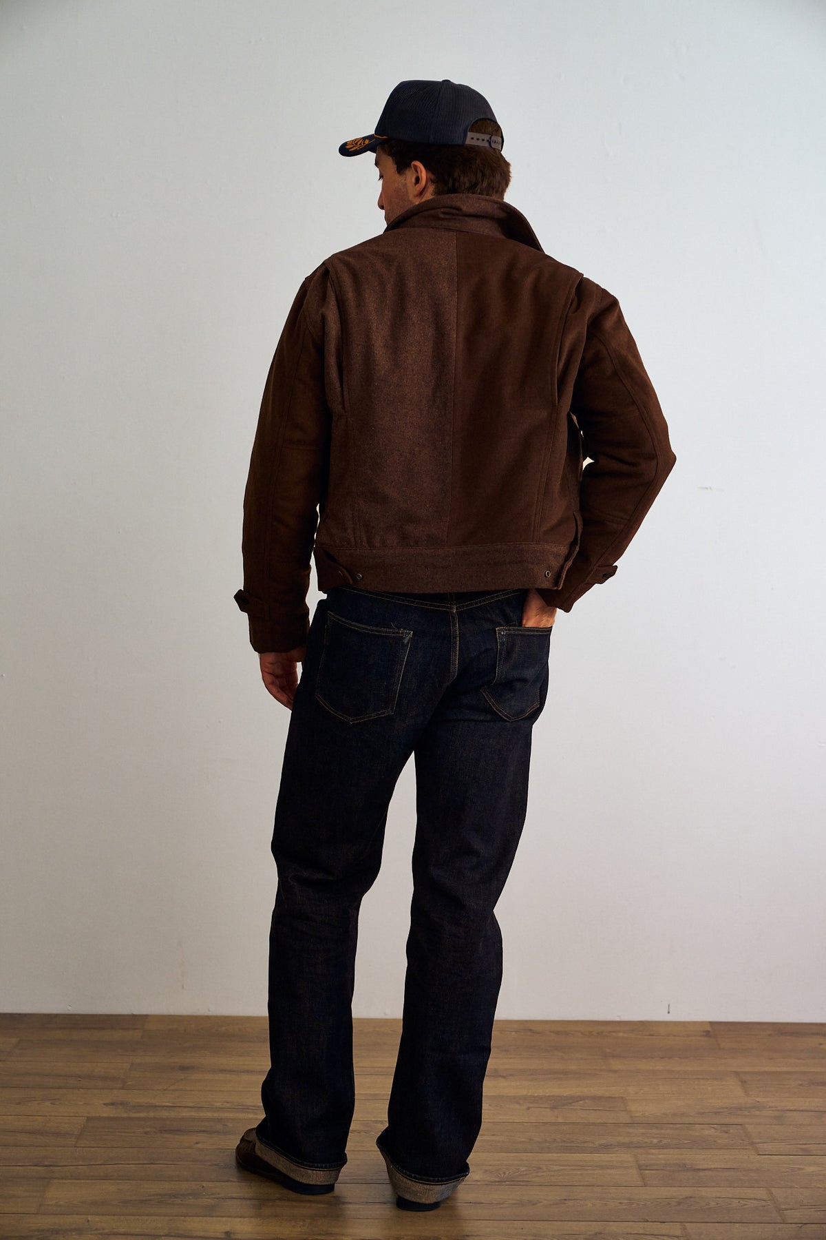 Wool Crew Jacket - Brown