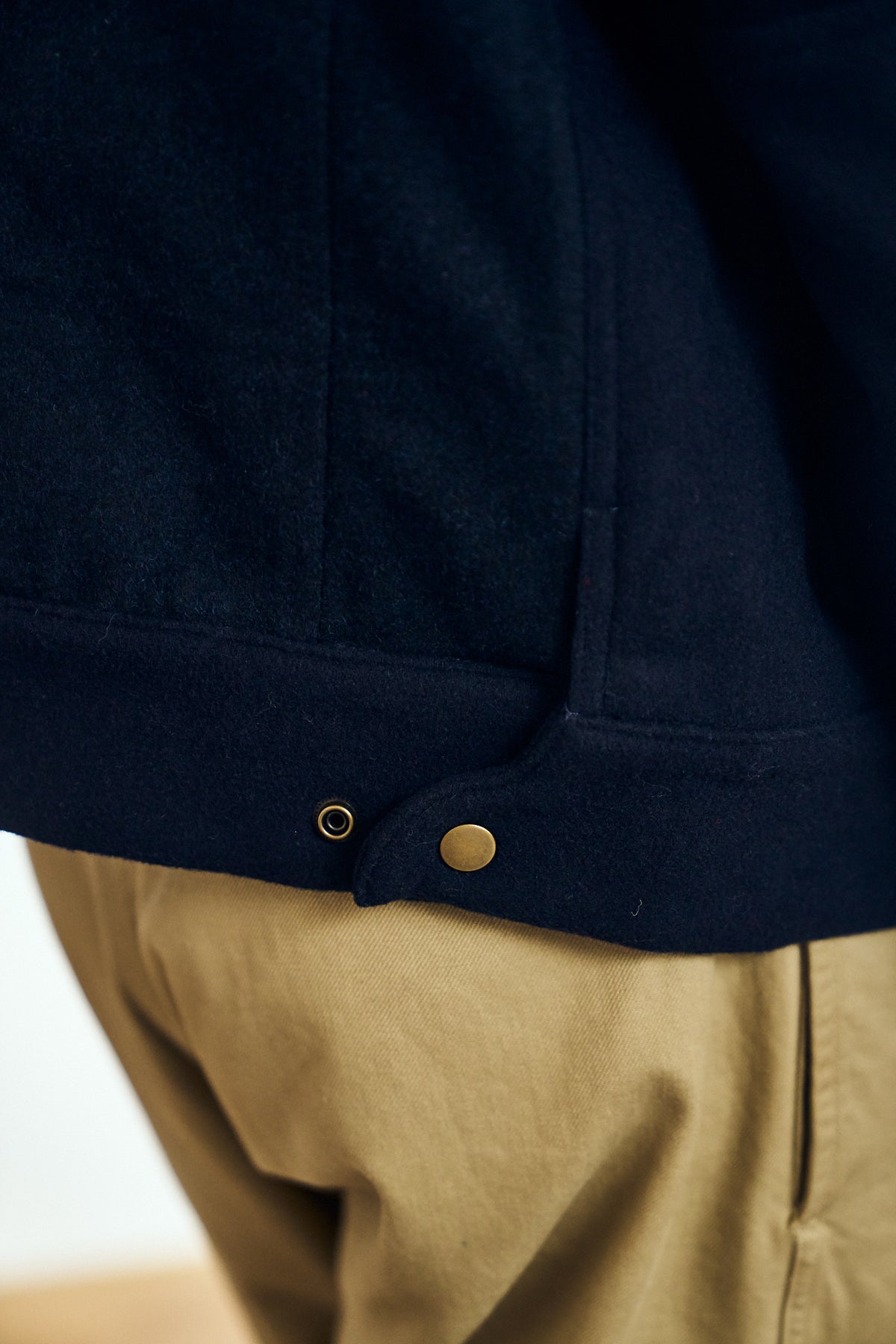 Wool Crew Jacket - Navy - Patina