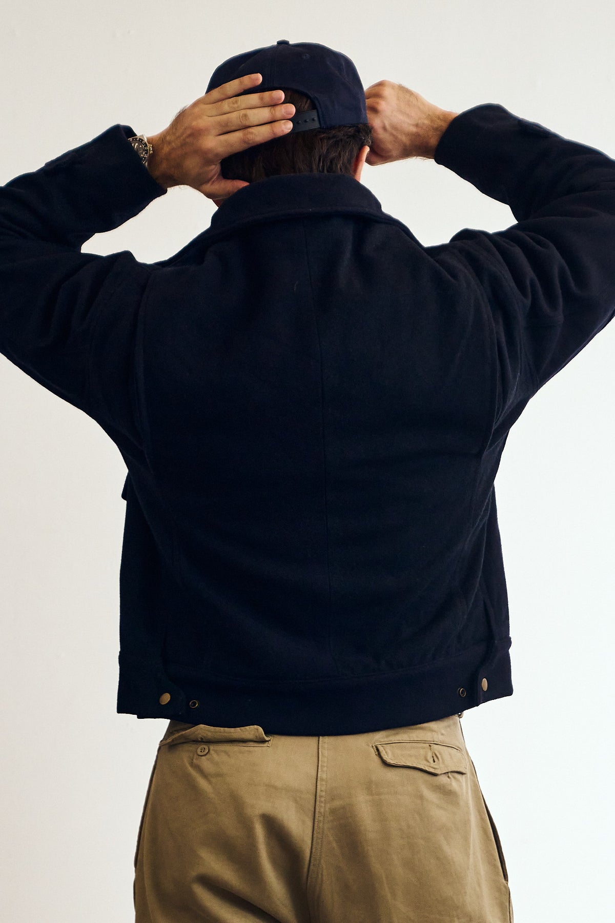 Wool Crew Jacket - Navy - Patina