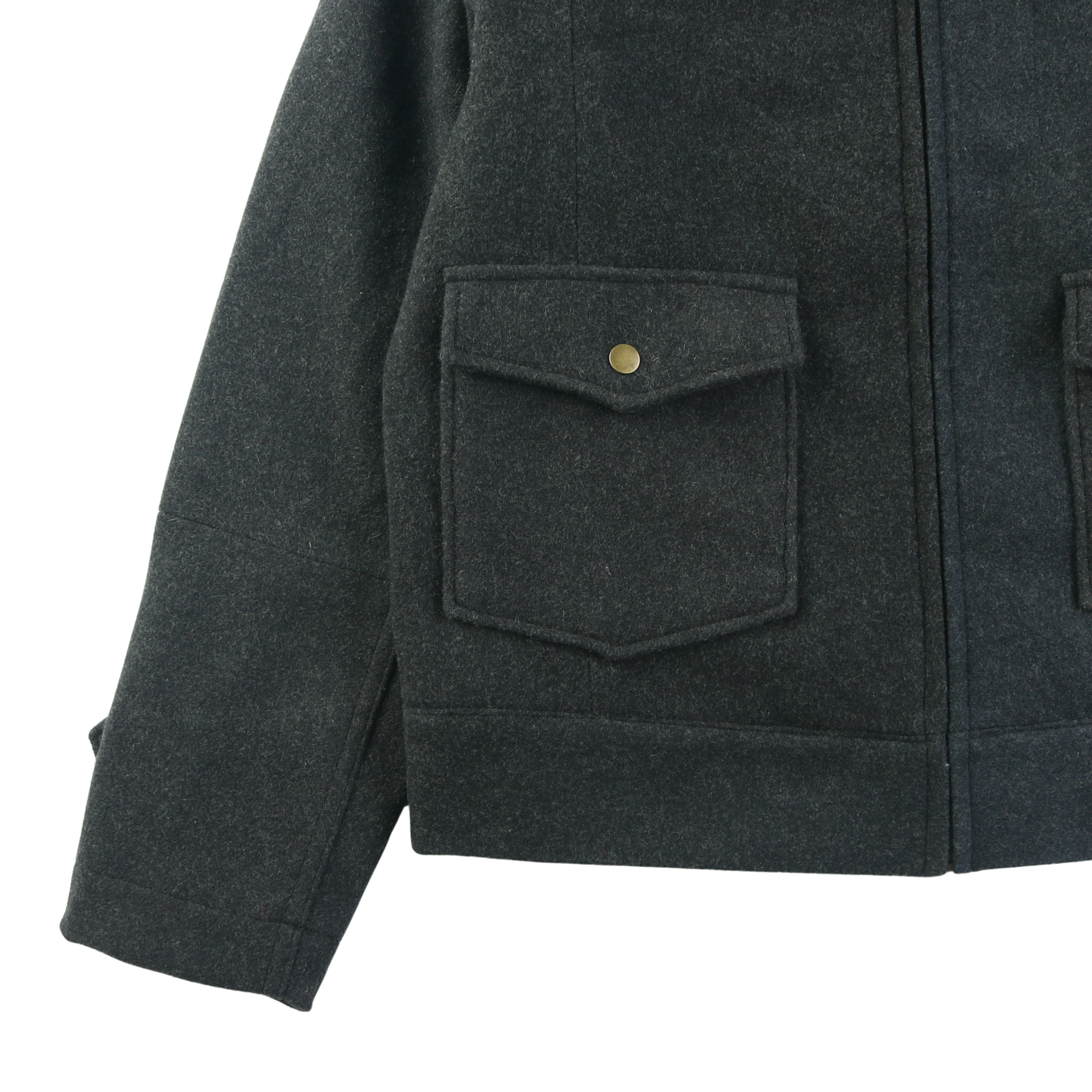 Wool Crew Jacket - Grey - Patina