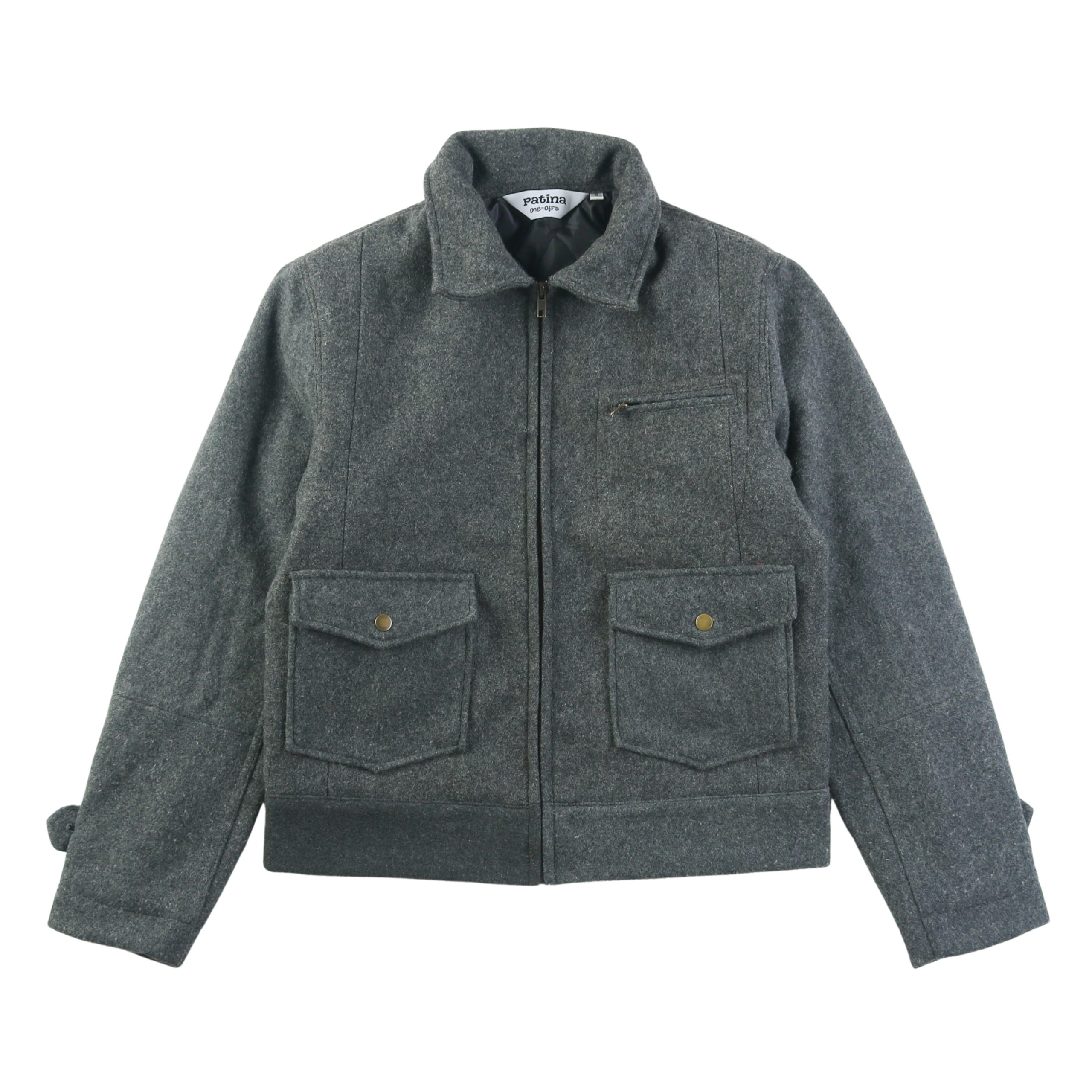 Wool Crew Jacket - Grey - Patina