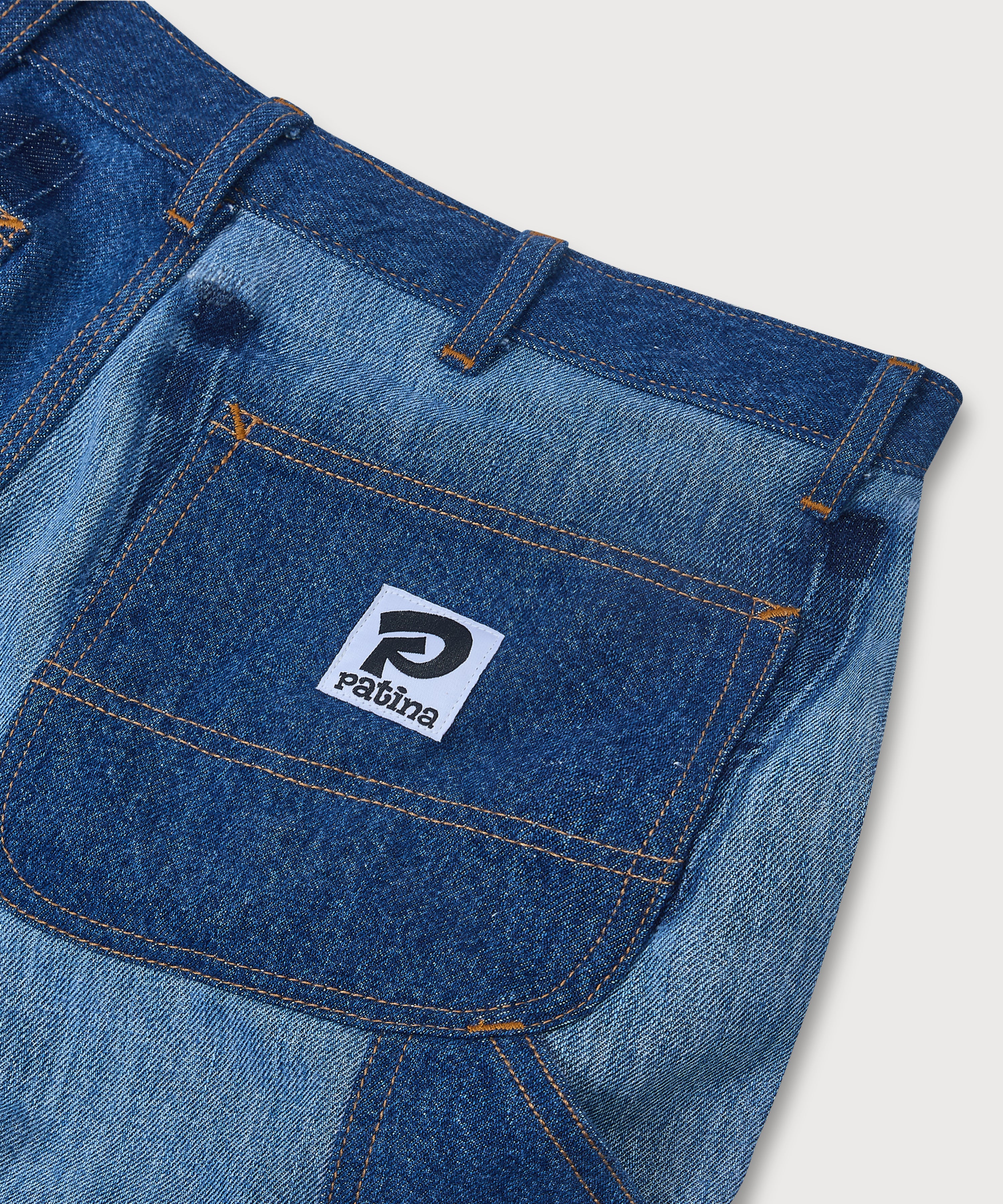 Double Knee Short - Denim