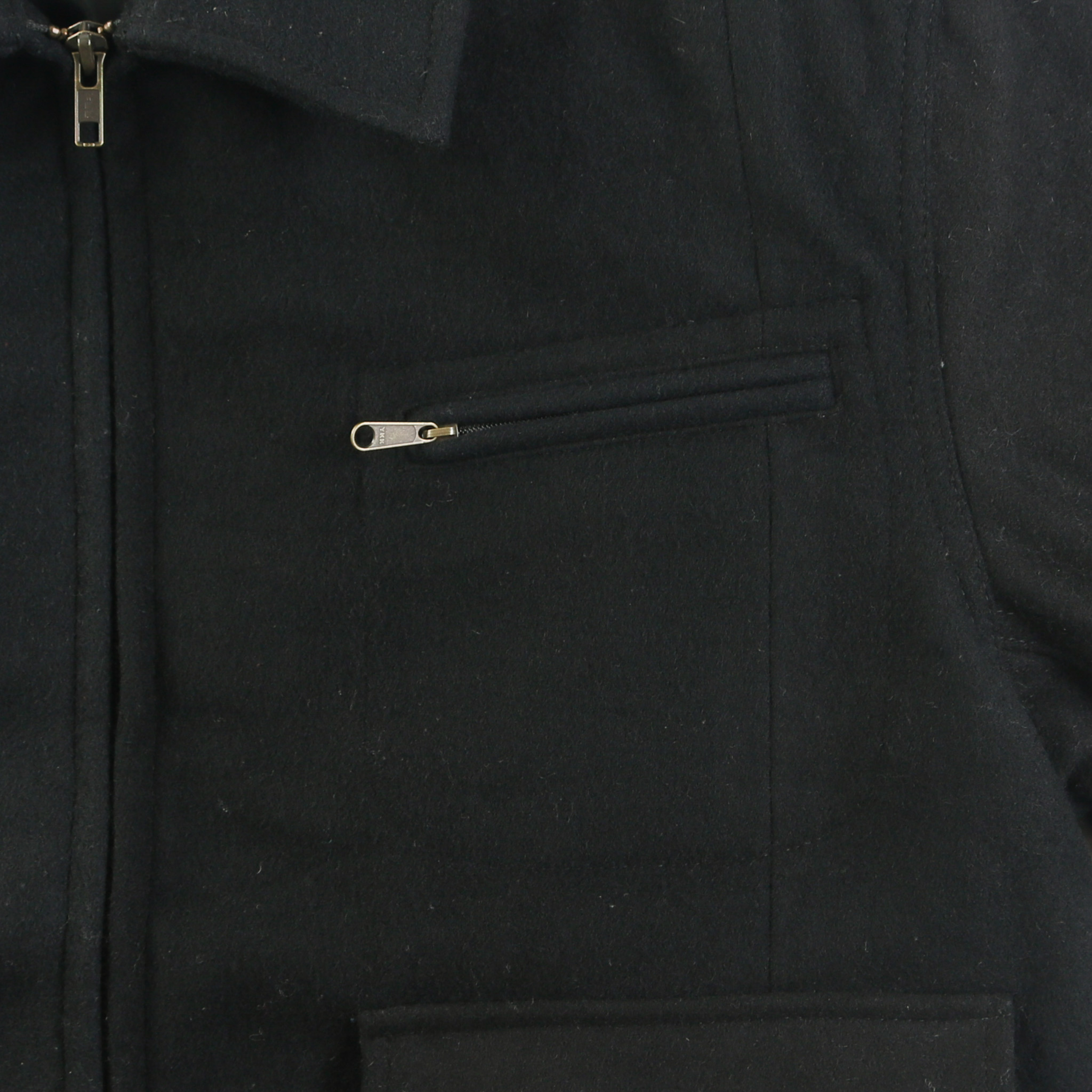Wool Crew Jacket - Black - Patina