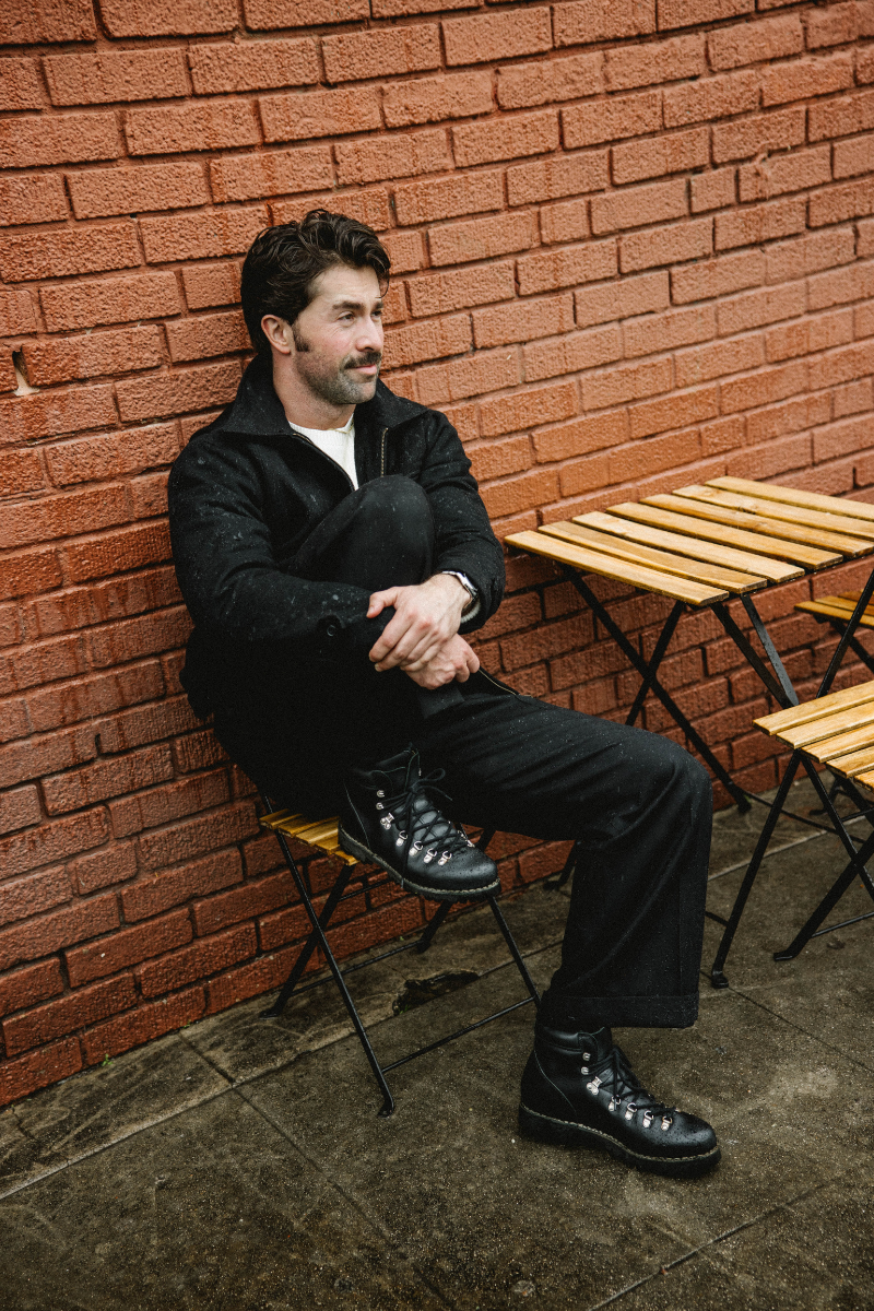 Wool Crew Jacket - Black - Patina