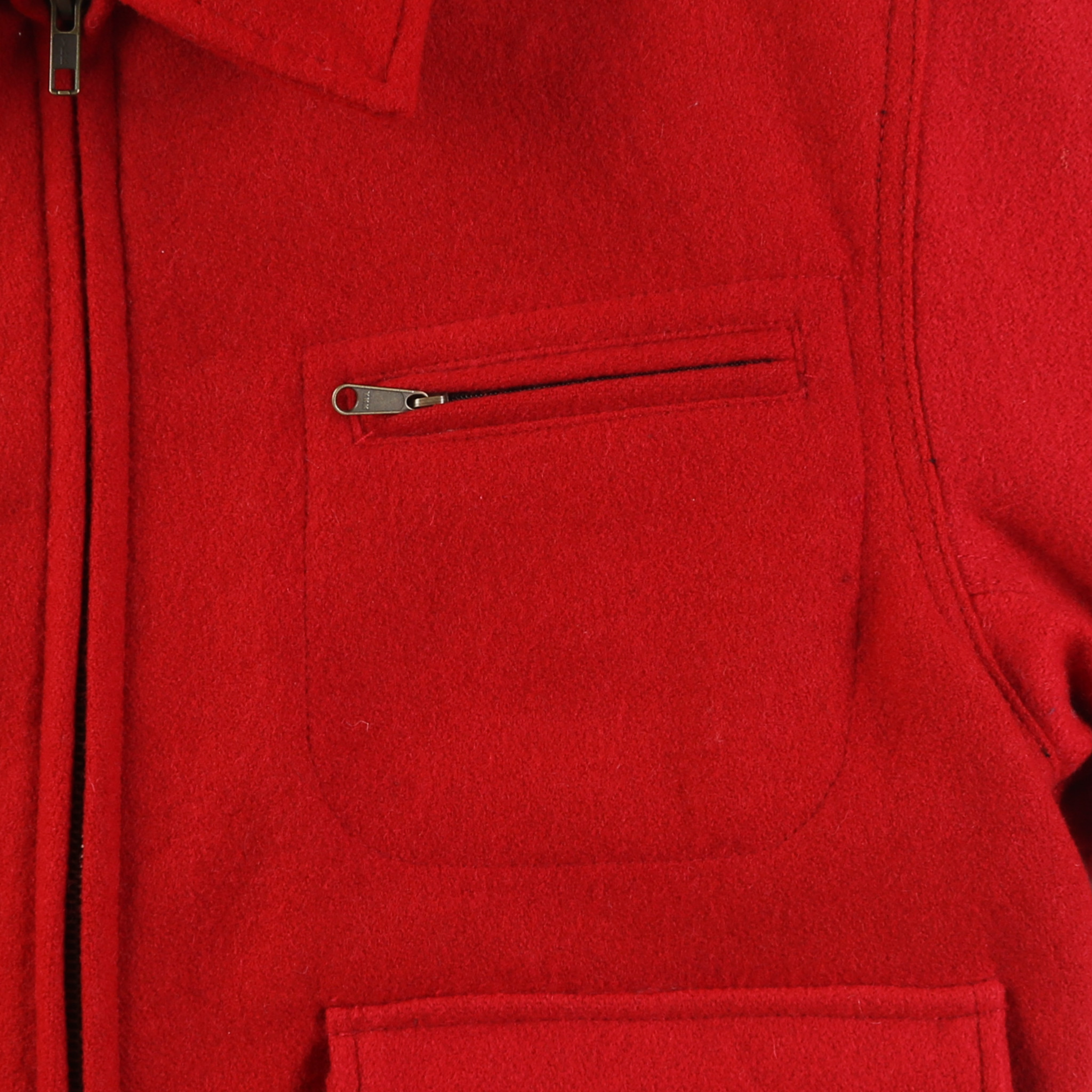 Wool Crew Jacket - Red - Patina