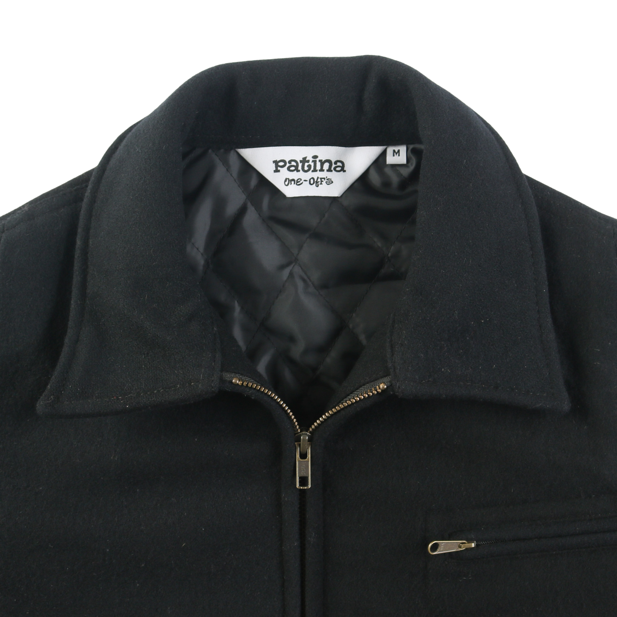 Wool Crew Jacket - Black - Patina