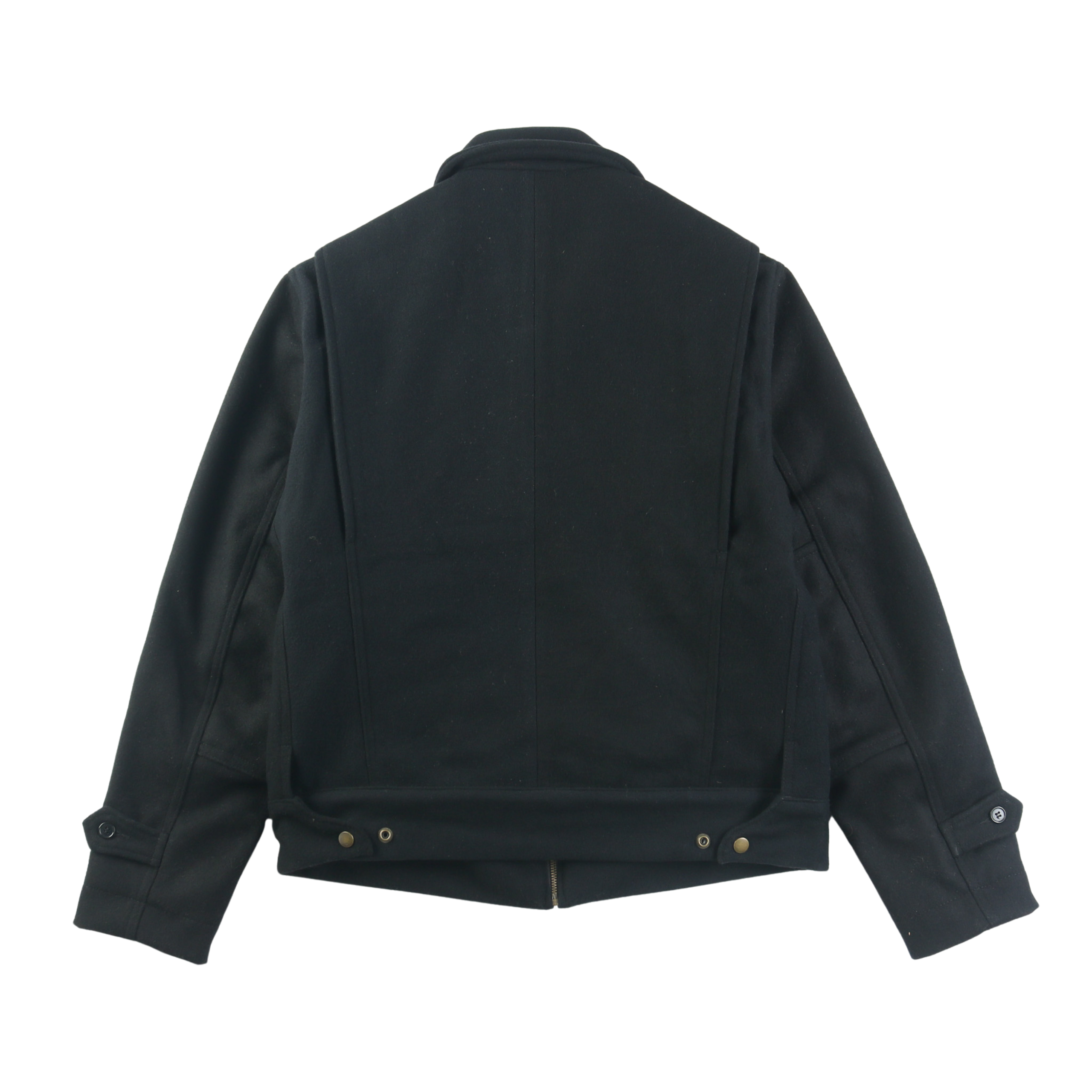 Wool Crew Jacket - Black - Patina