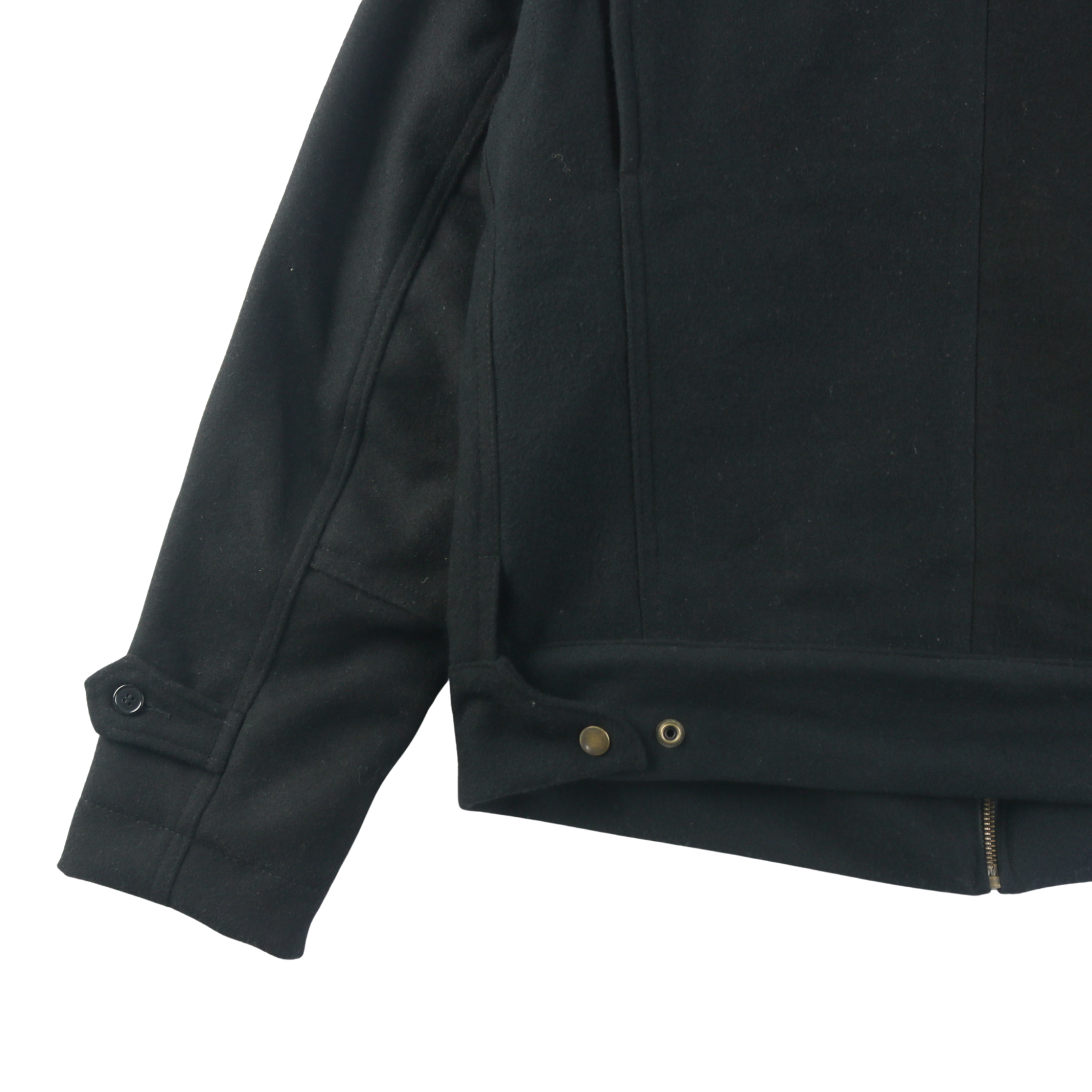 Wool Crew Jacket - Black - Patina