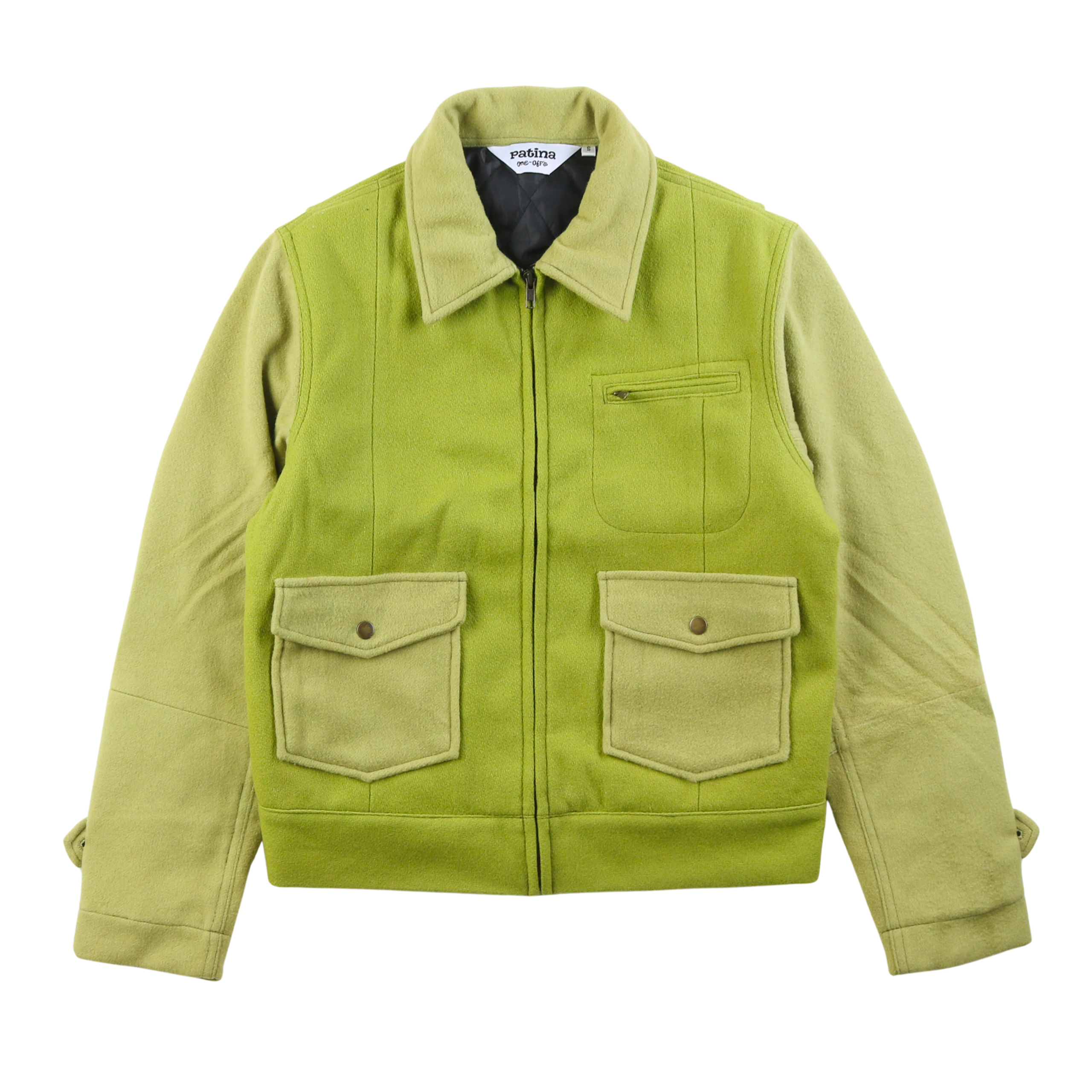 Wool Crew Jacket - Lime Green - Patina