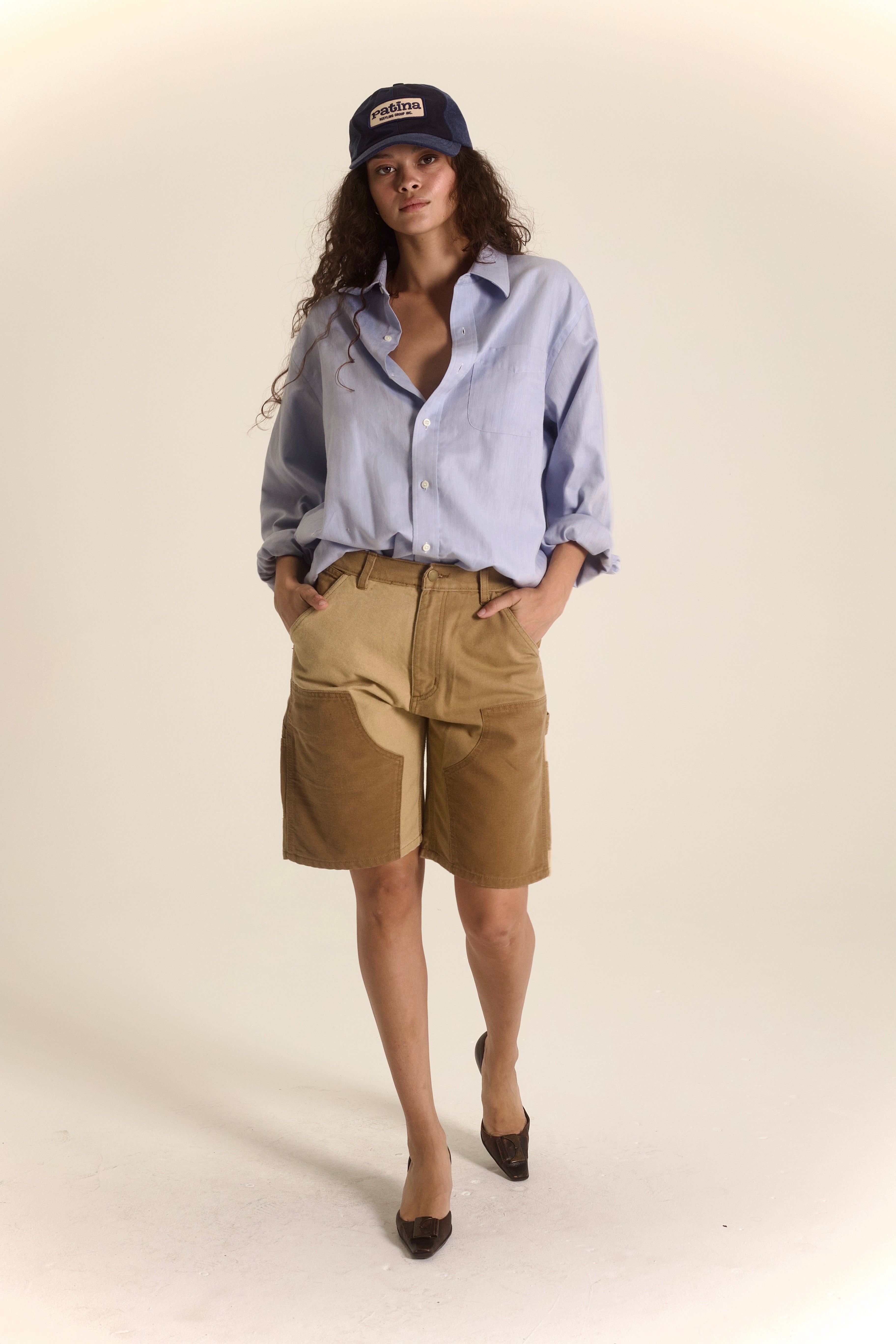 Double Knee Short - Duck Brown - Patina