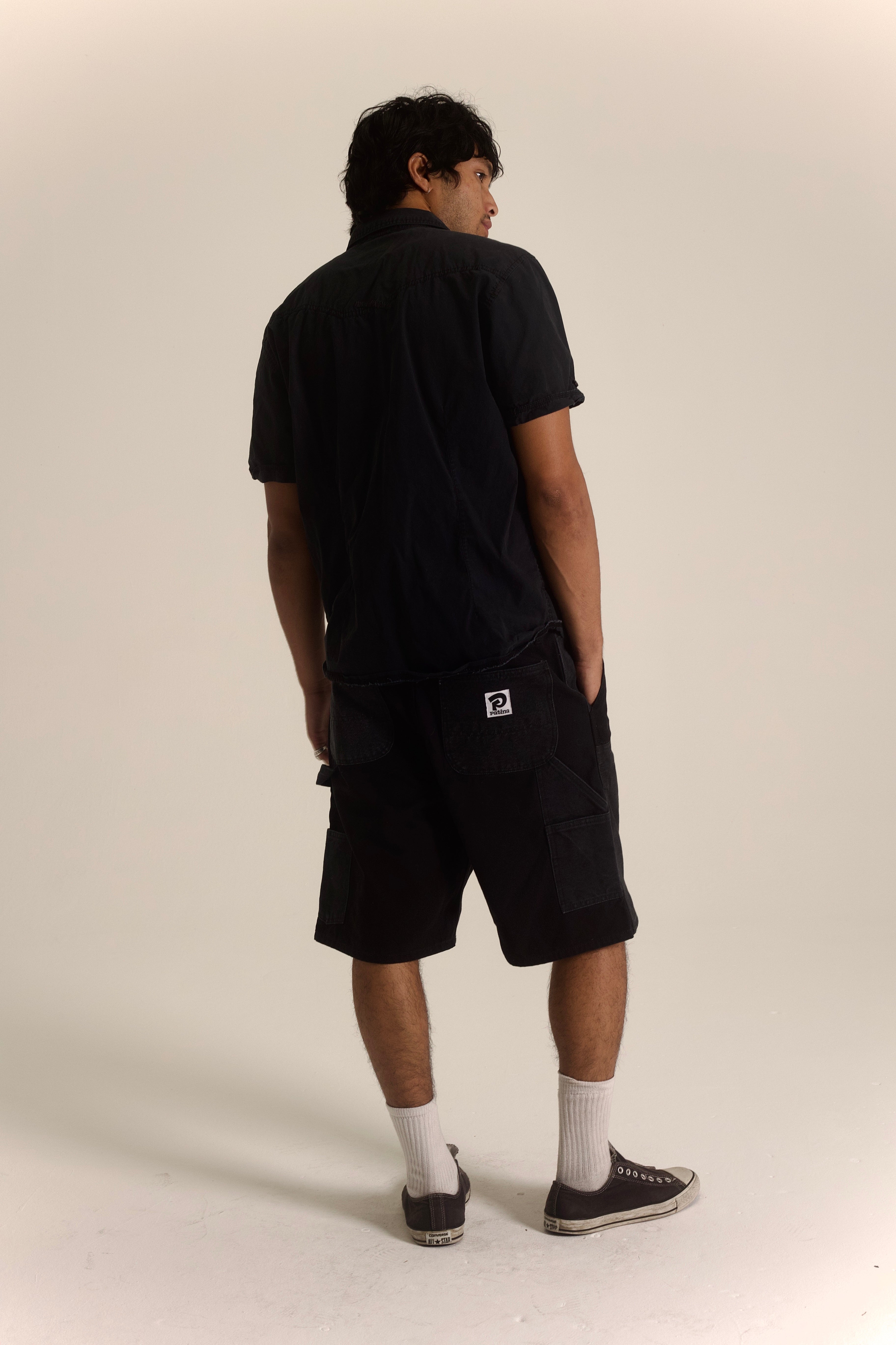 Double Knee Short - Black - Patina