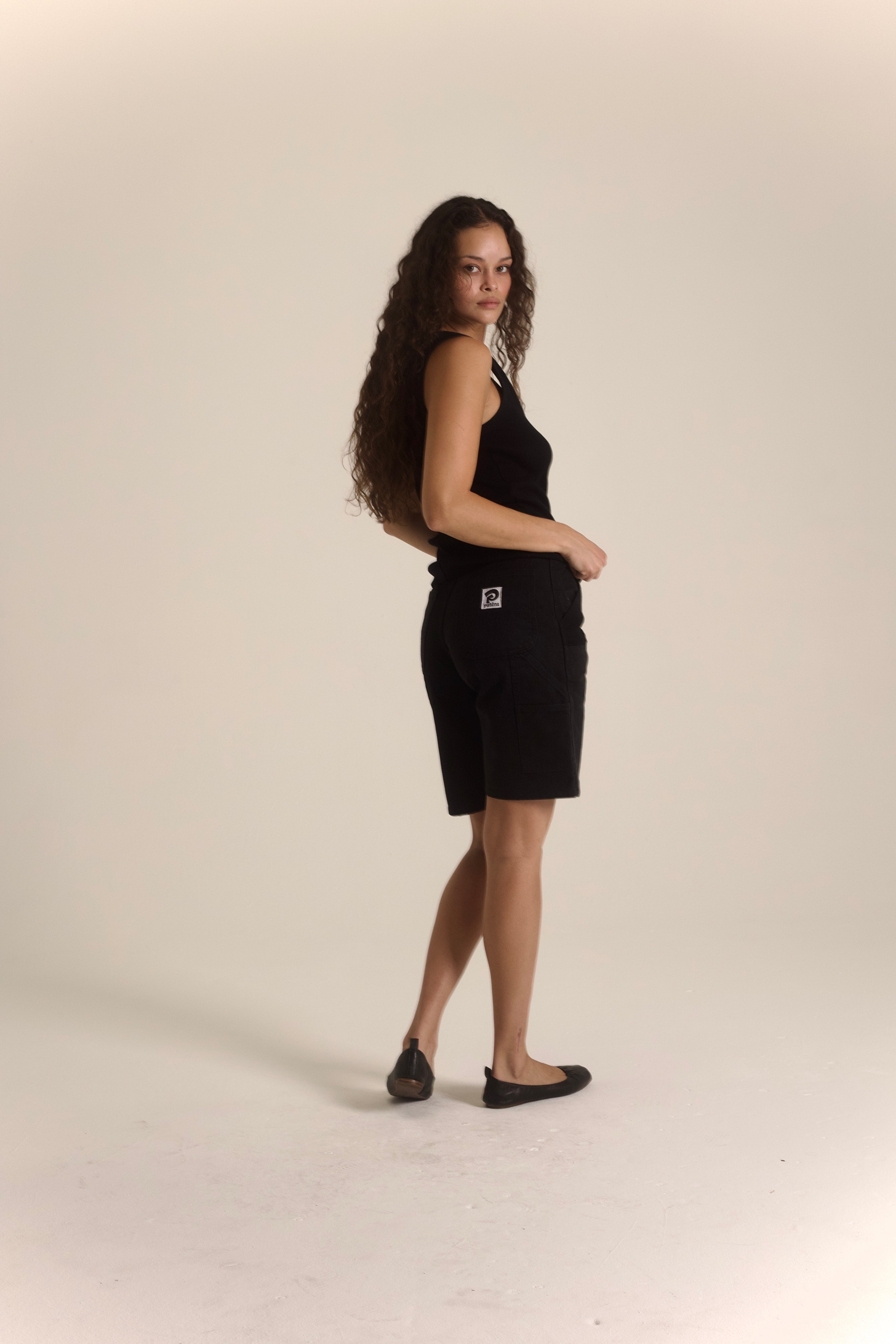 Double Knee Short - Black - Patina