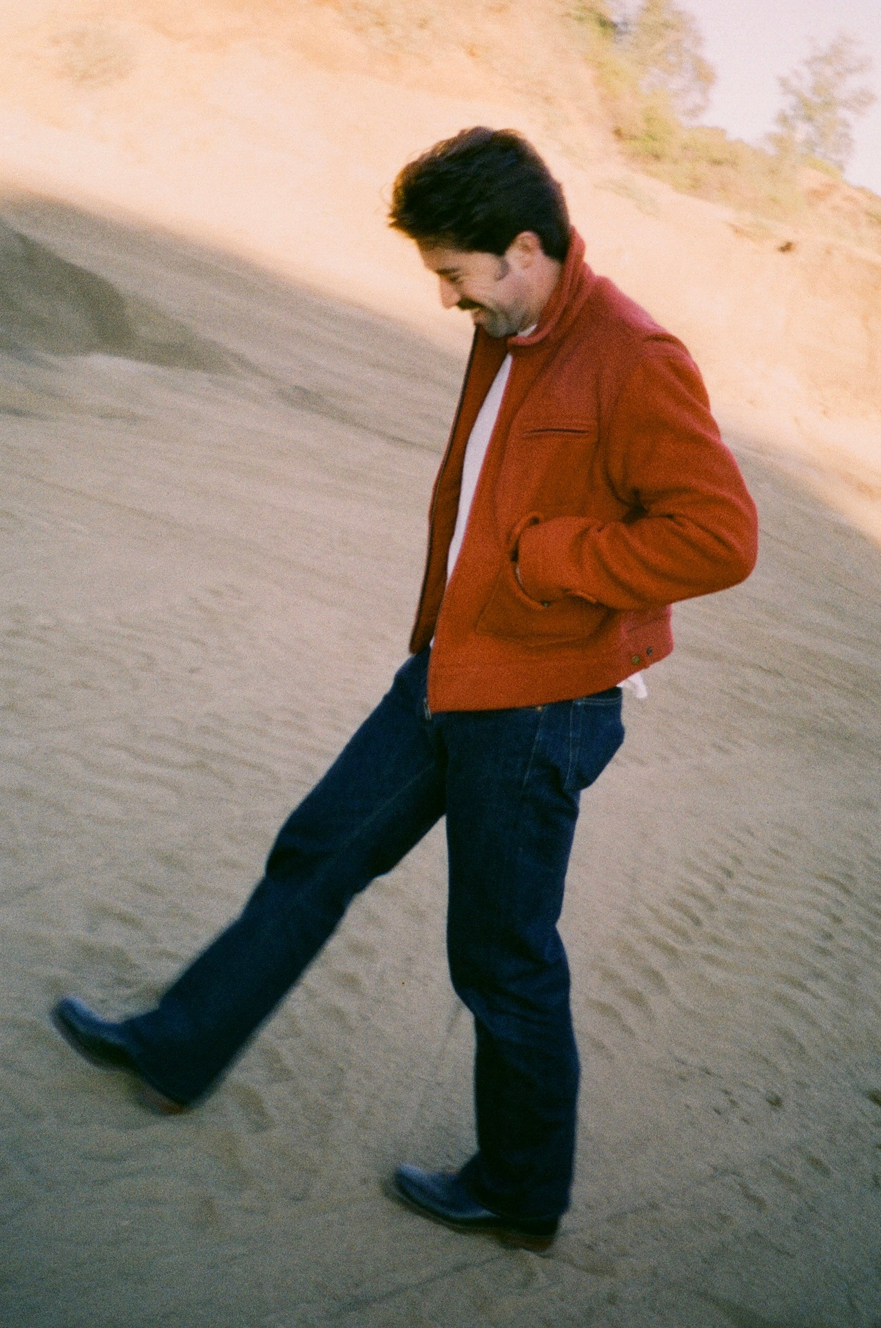 Wool Crew Jacket - Red - Patina