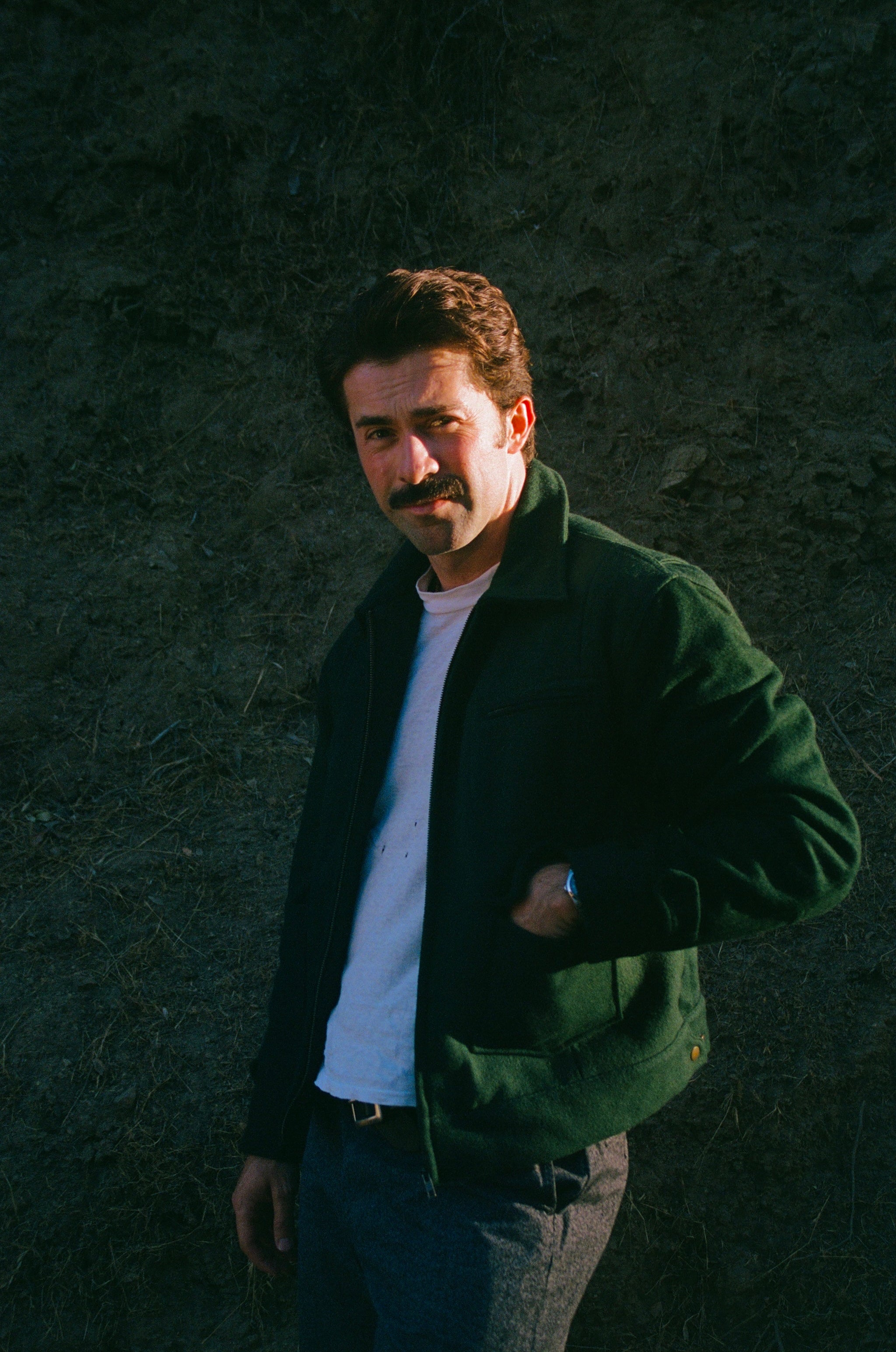 Wool Crew Jacket - Green - Patina