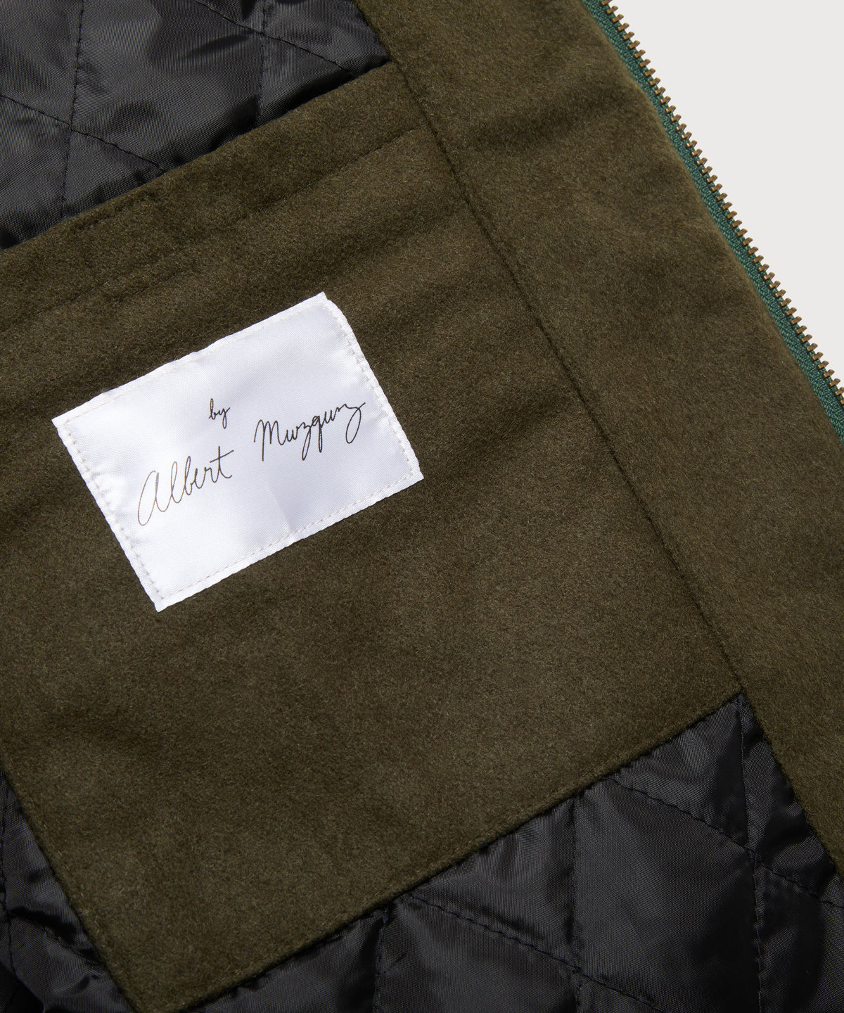 Wool Crew Jacket - Green - Patina