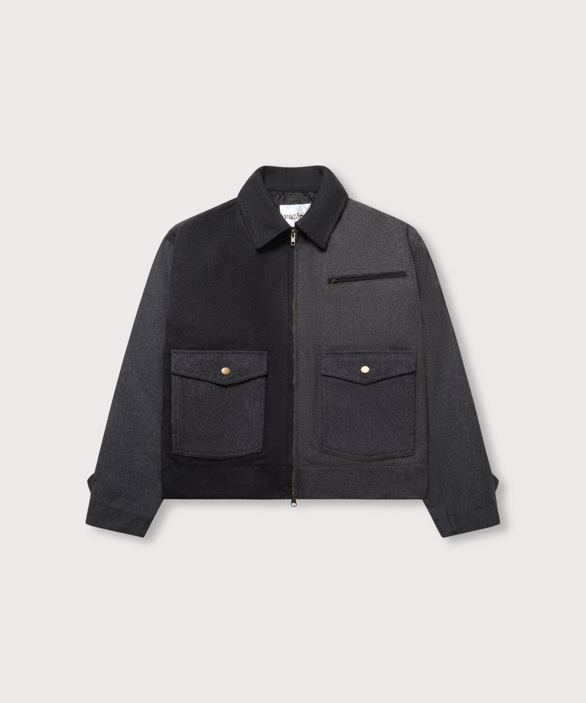 Wool Crew Jacket - Grey - Patina