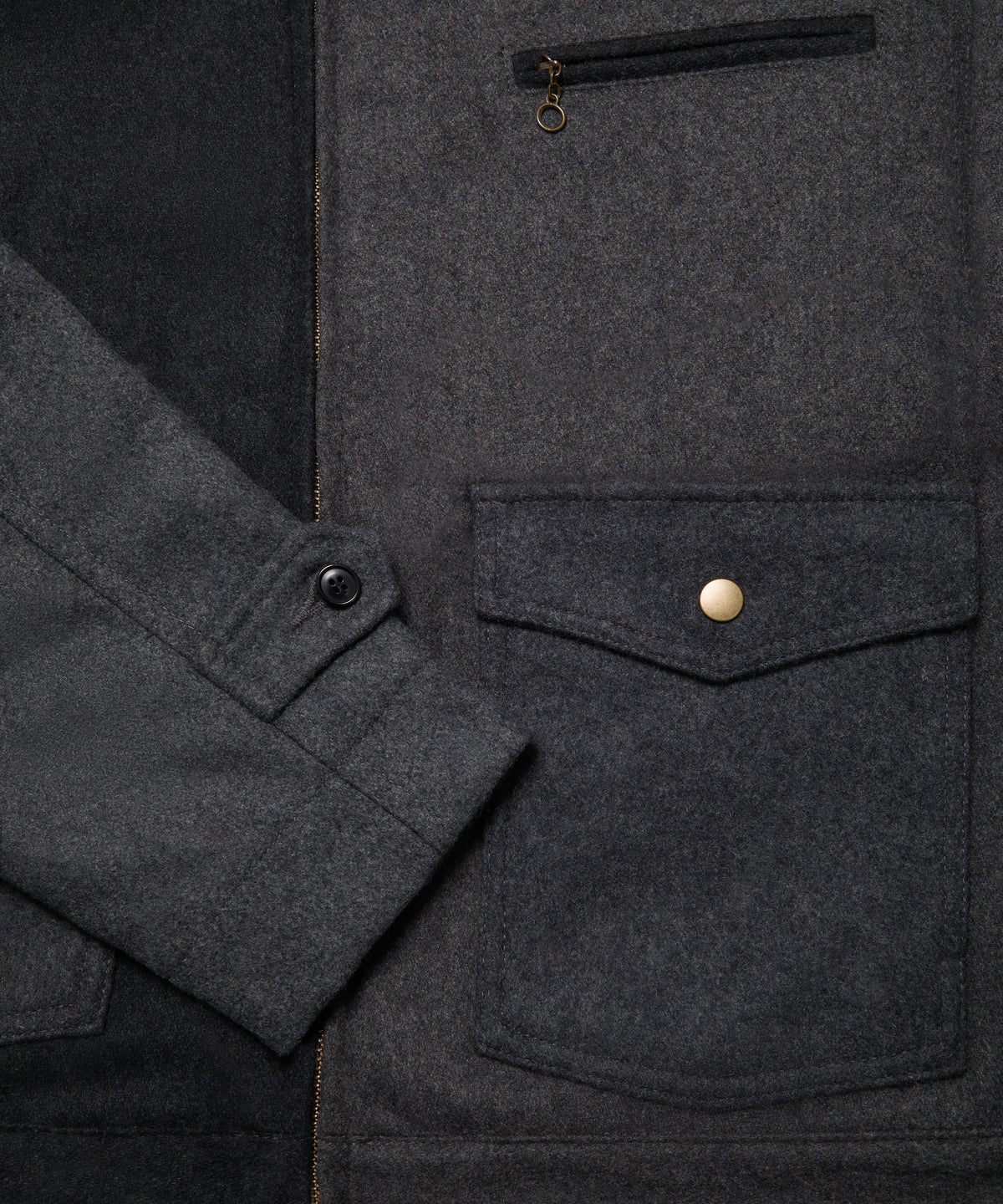 Wool Crew Jacket - Grey - Patina