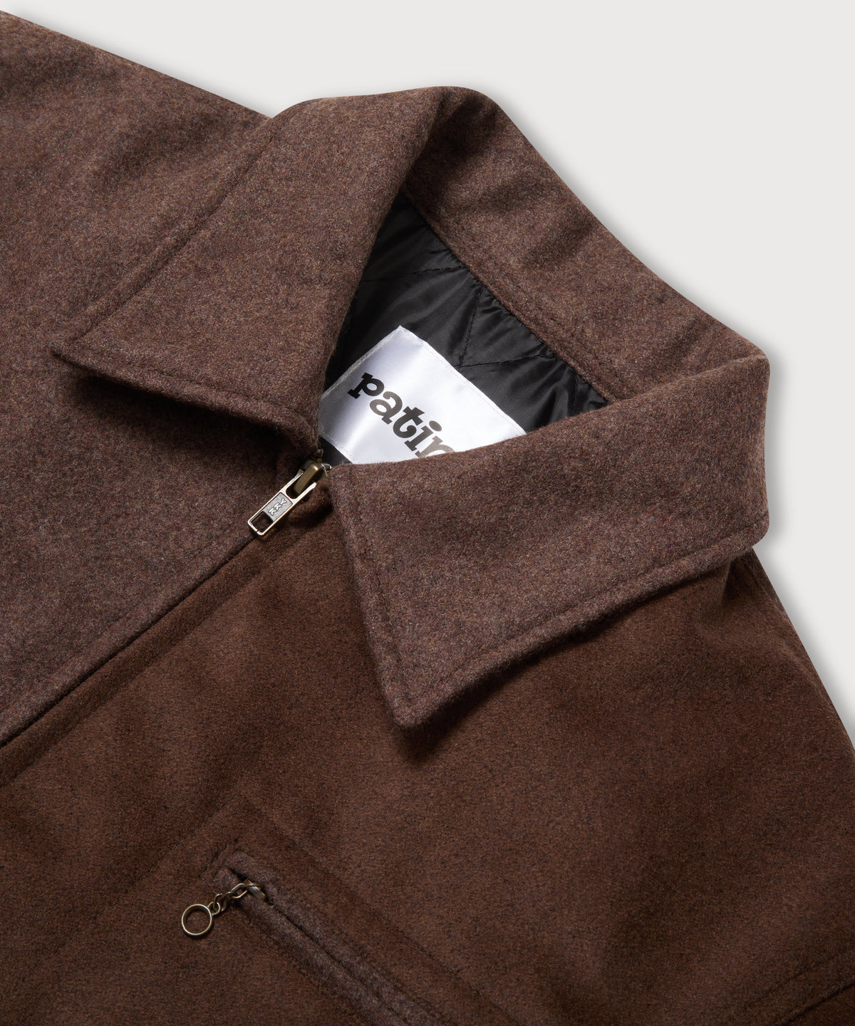 Wool Crew Jacket - Brown - Patina
