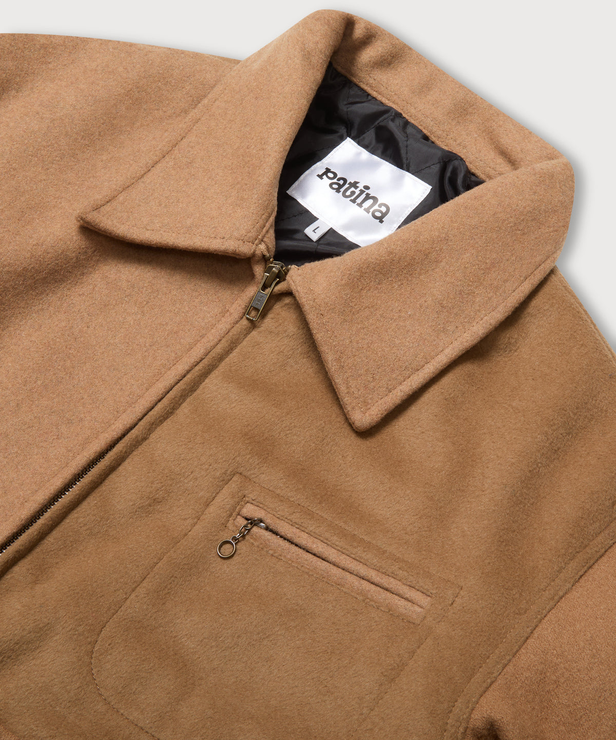 Wool Crew Jacket - Camel - Patina
