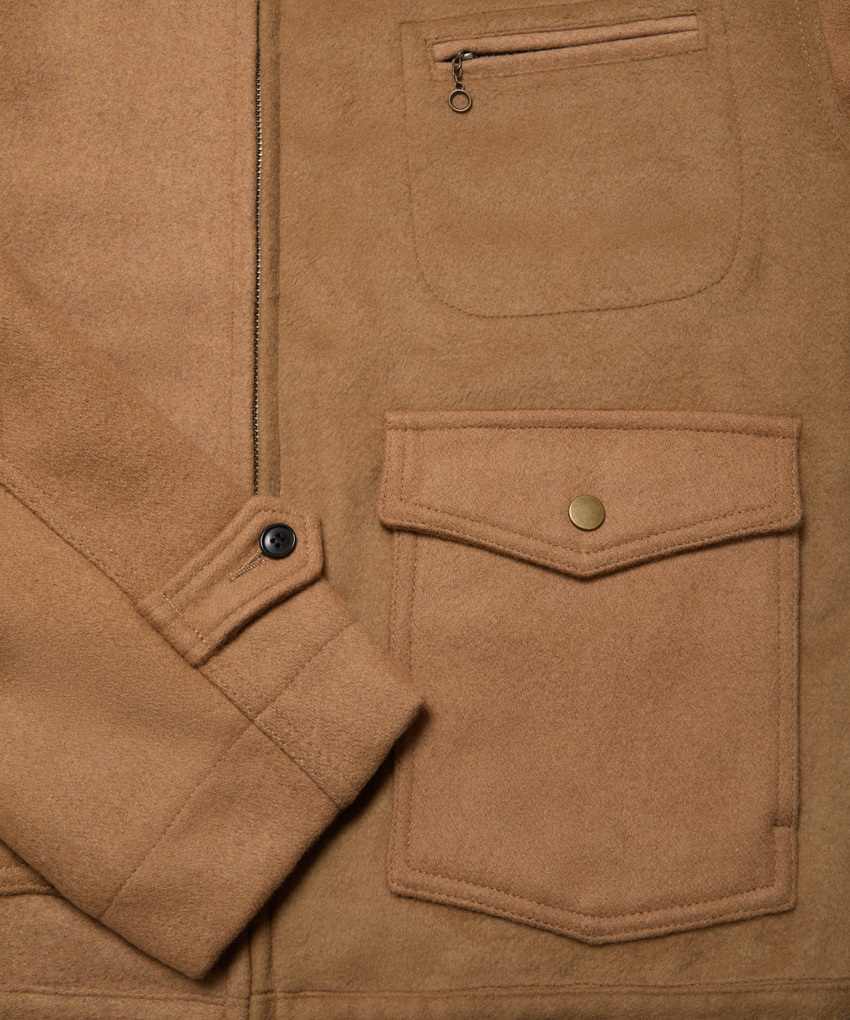 Wool Crew Jacket - Camel - Patina