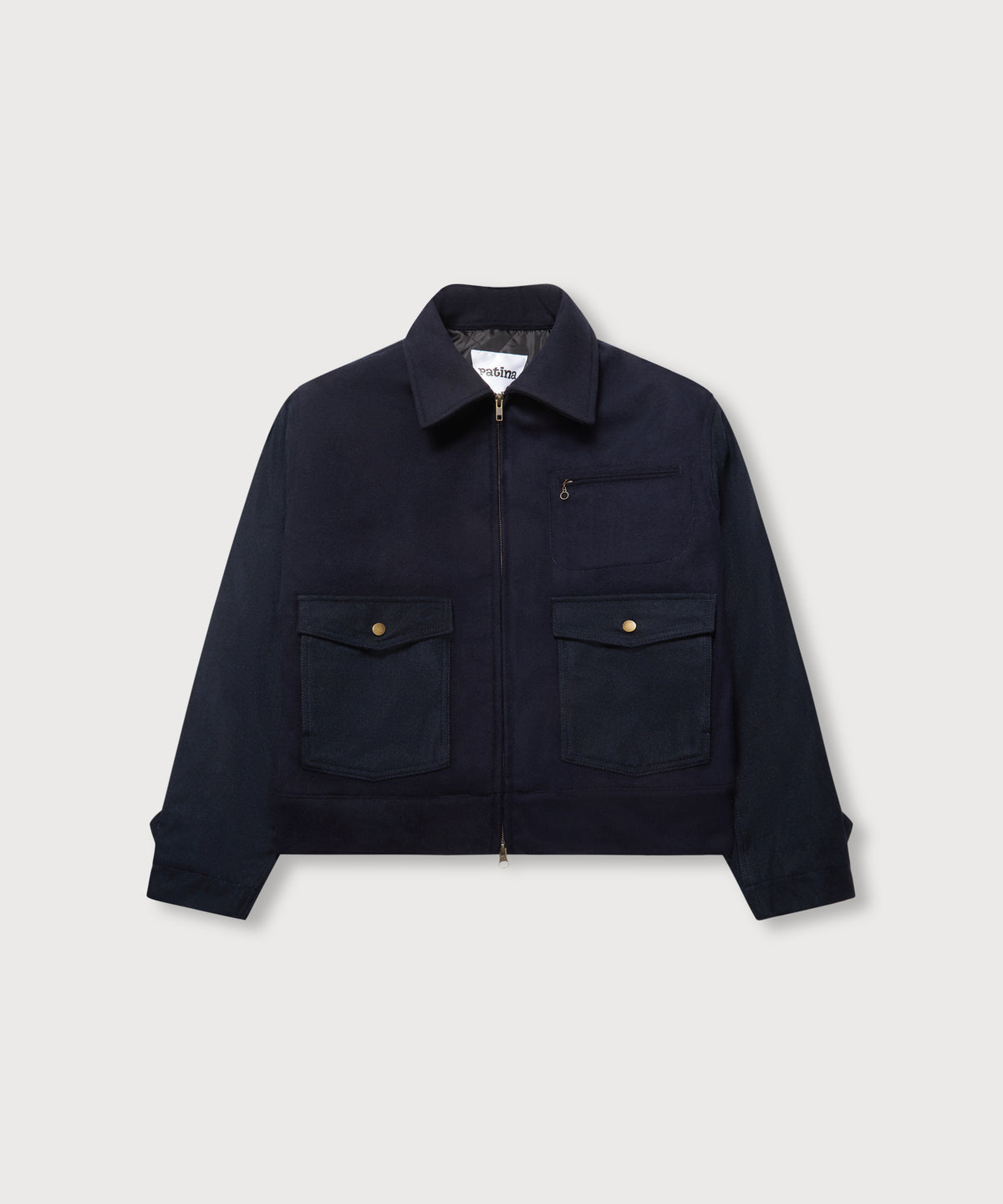 Wool Crew Jacket - Navy - Patina