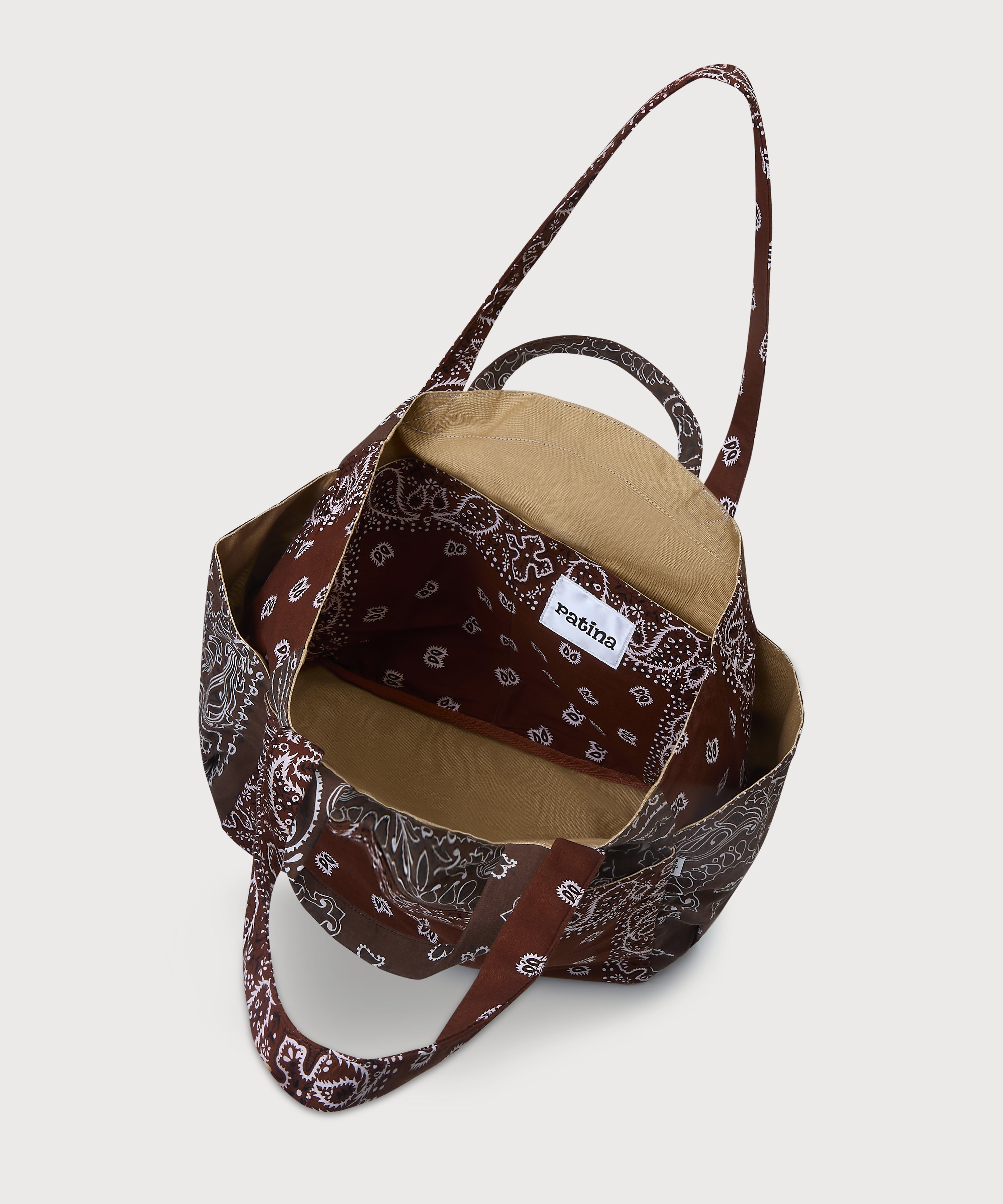 Bandana Tote Bag - Brown