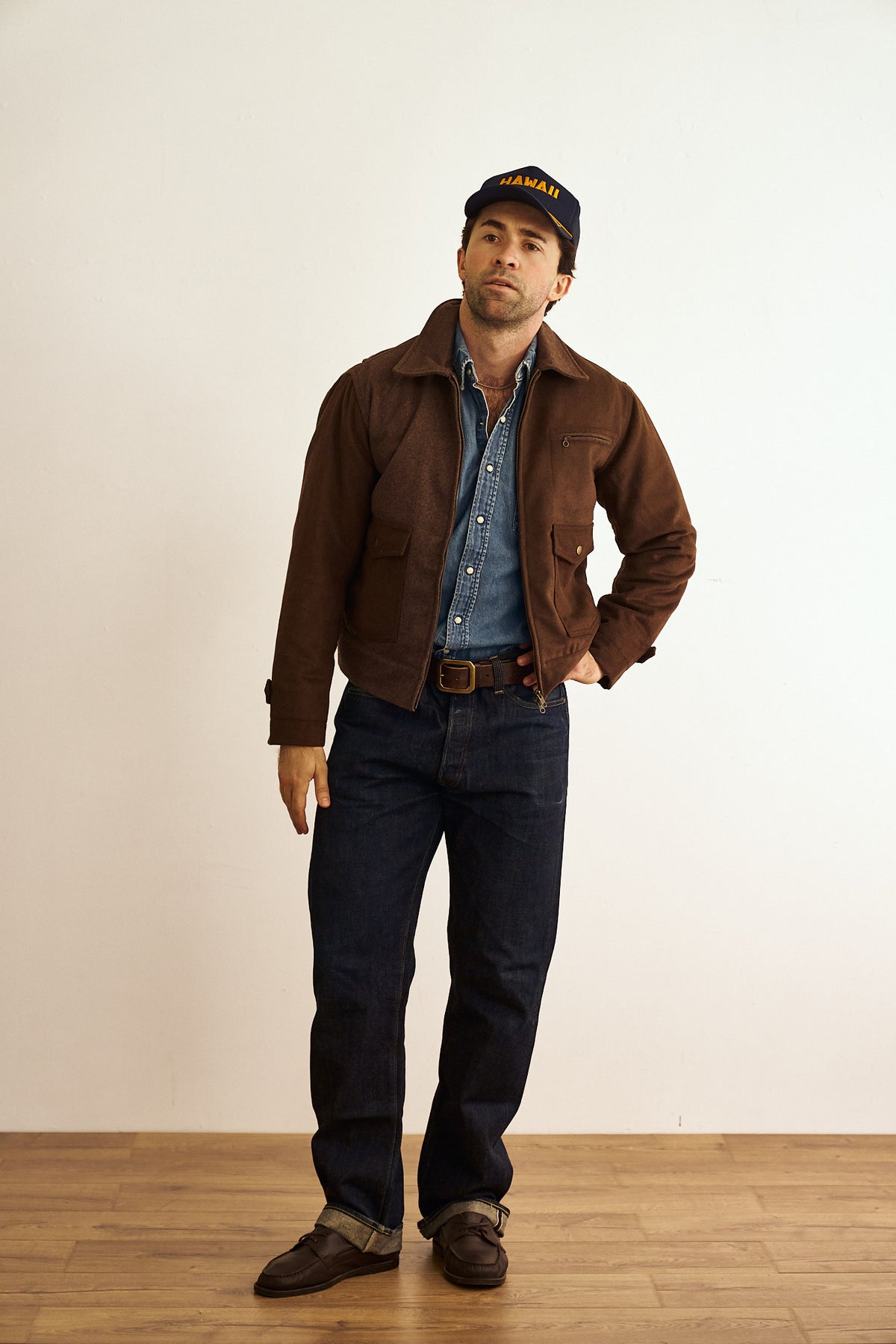 Wool Crew Jacket - Brown