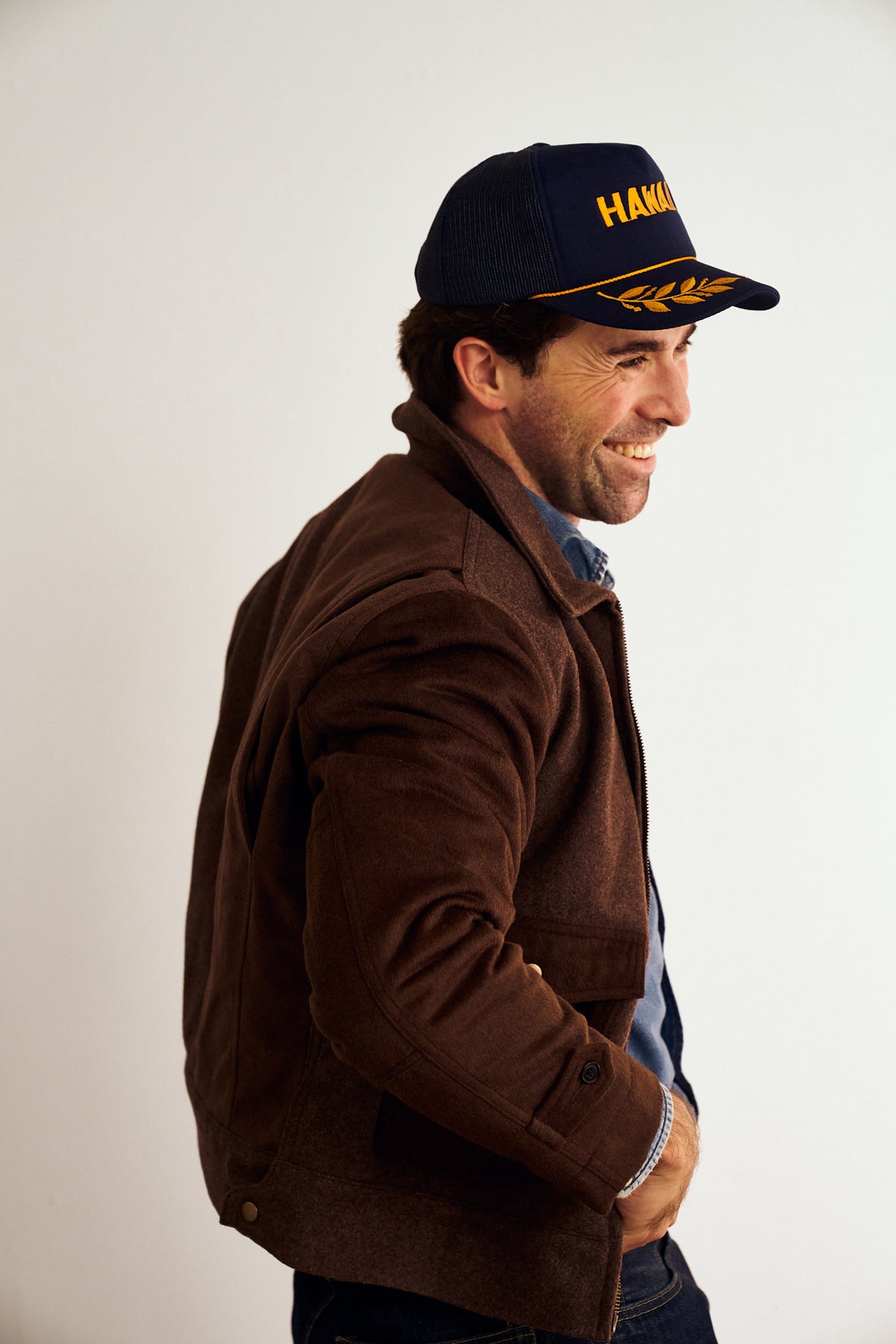 Wool Crew Jacket - Brown