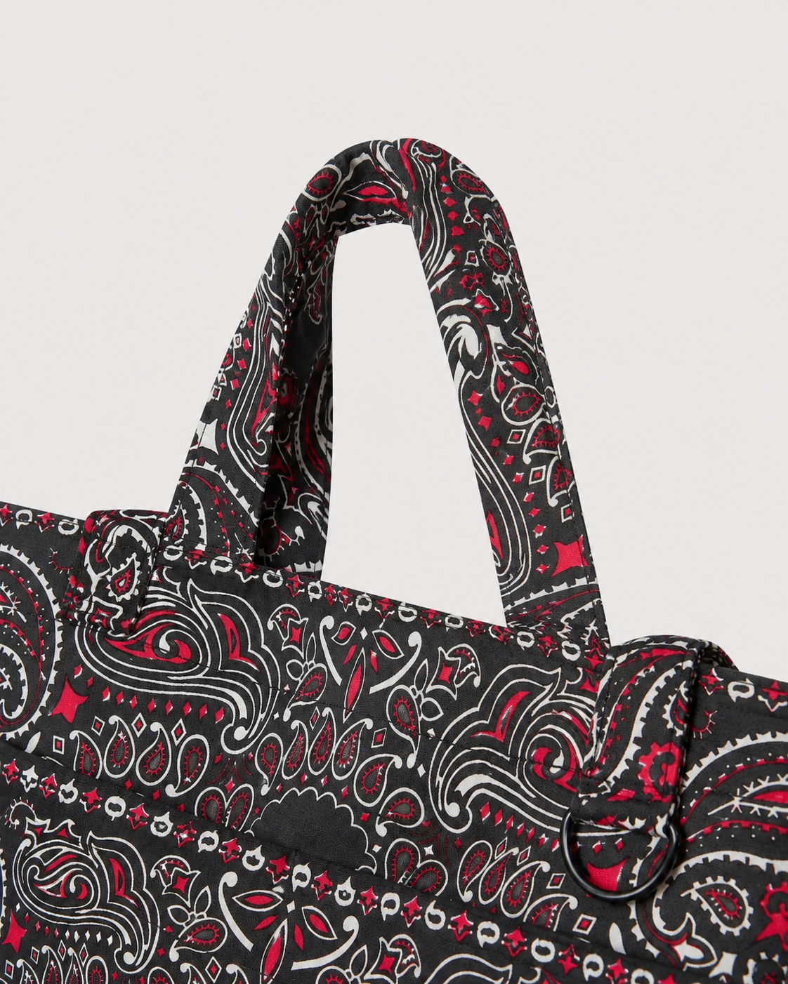 Bandana Tote Bag - Black & Red