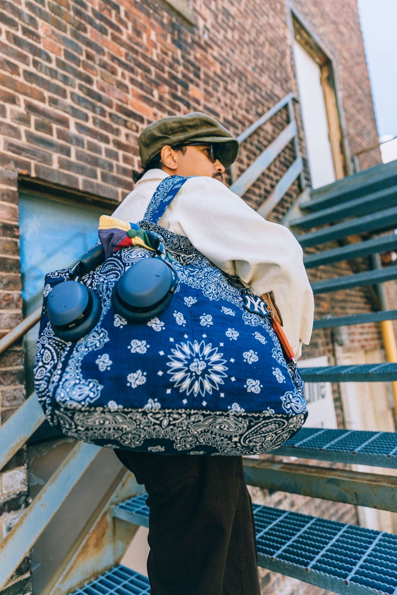 Bandana Tote Bag - Navy