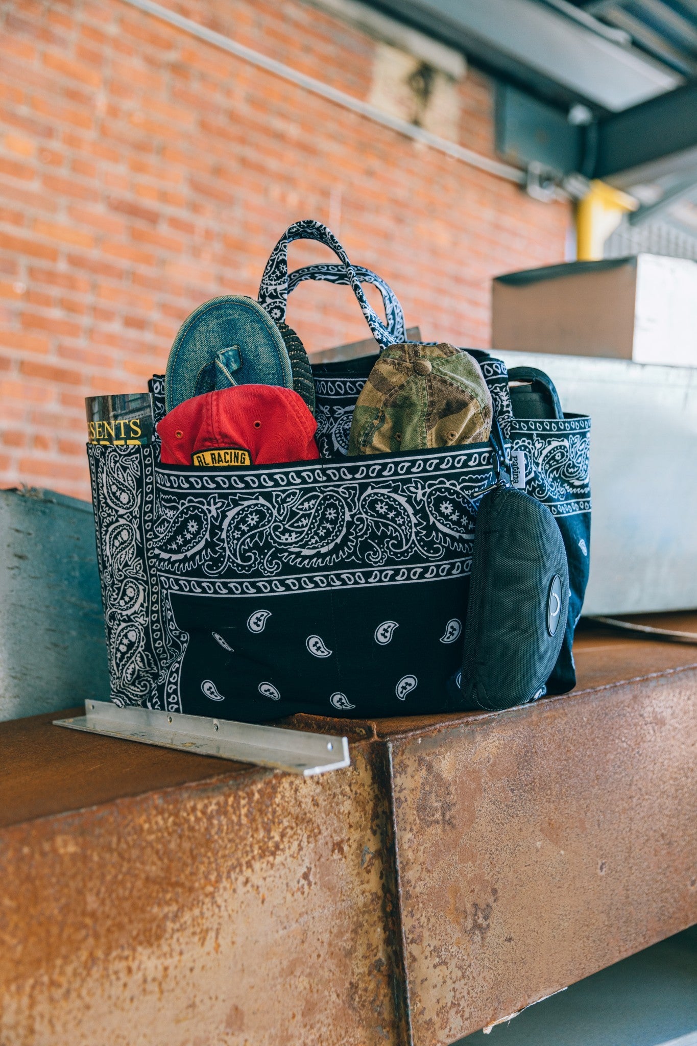 Bandana Tote Bag - Black