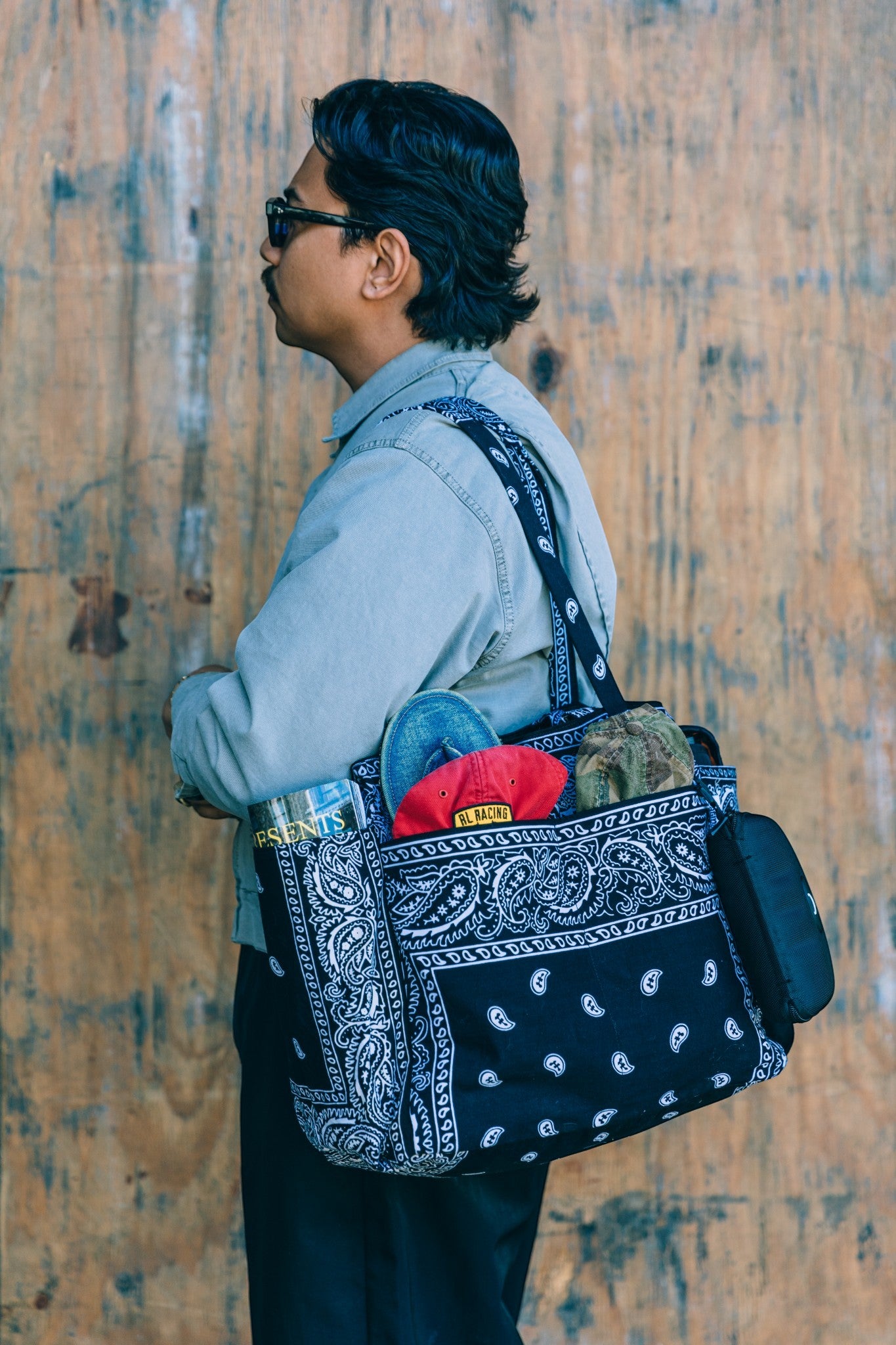 Bandana Tote Bag - Black