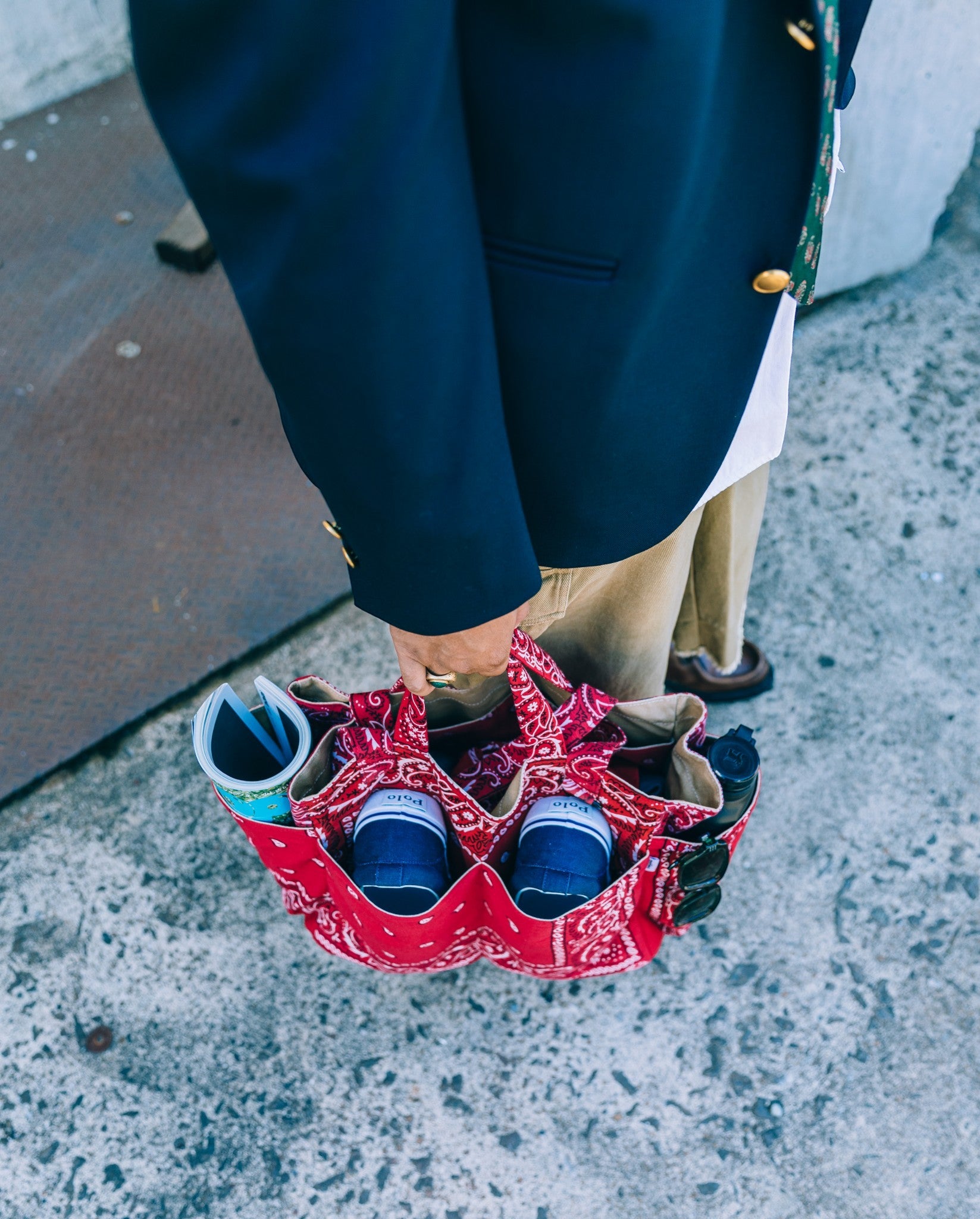 Bandana Tote Bag - Red