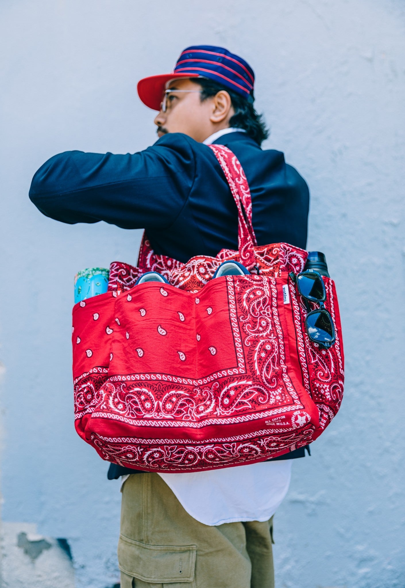 Bandana Tote Bag - Red