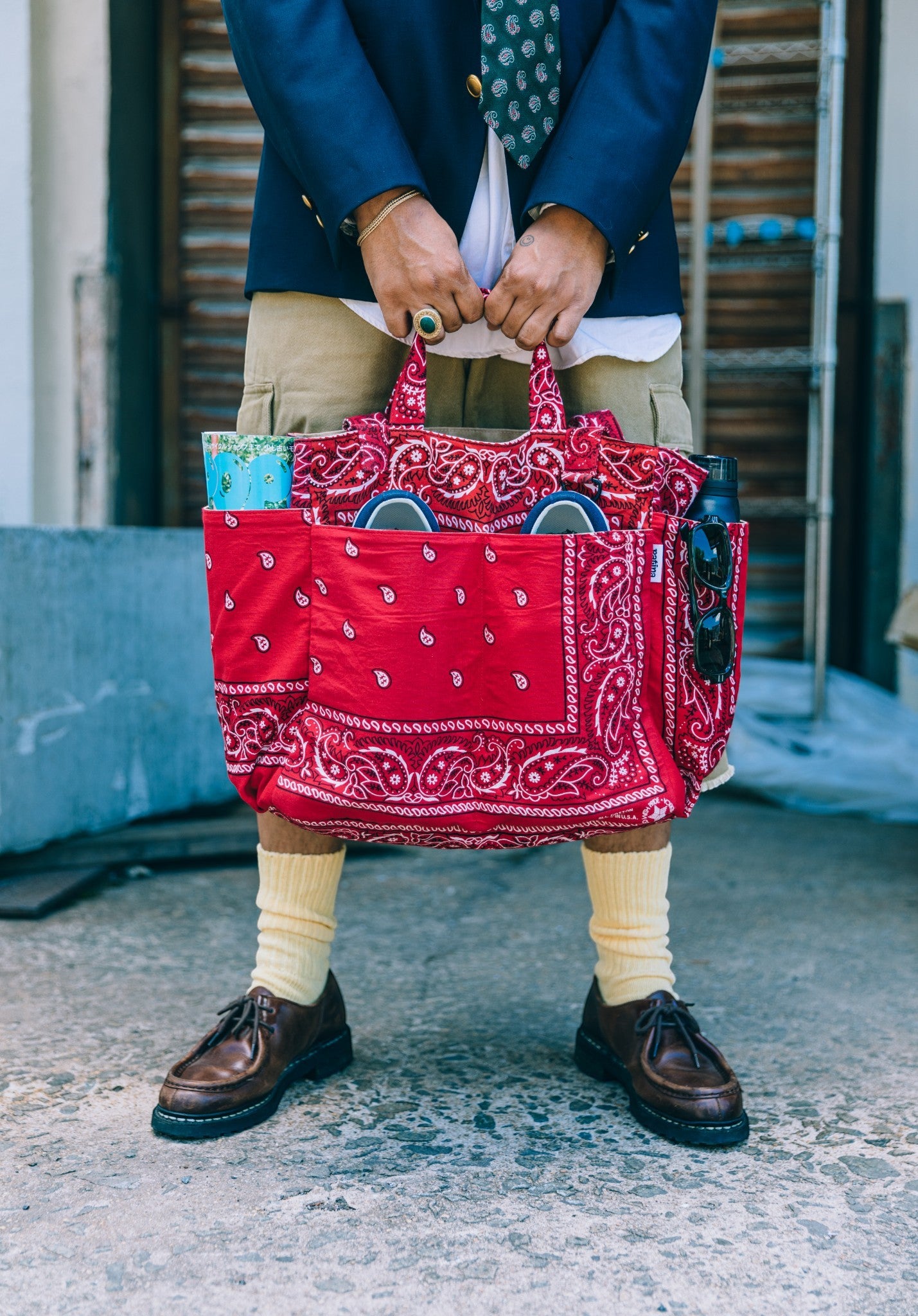 Bandana Tote Bag - Red