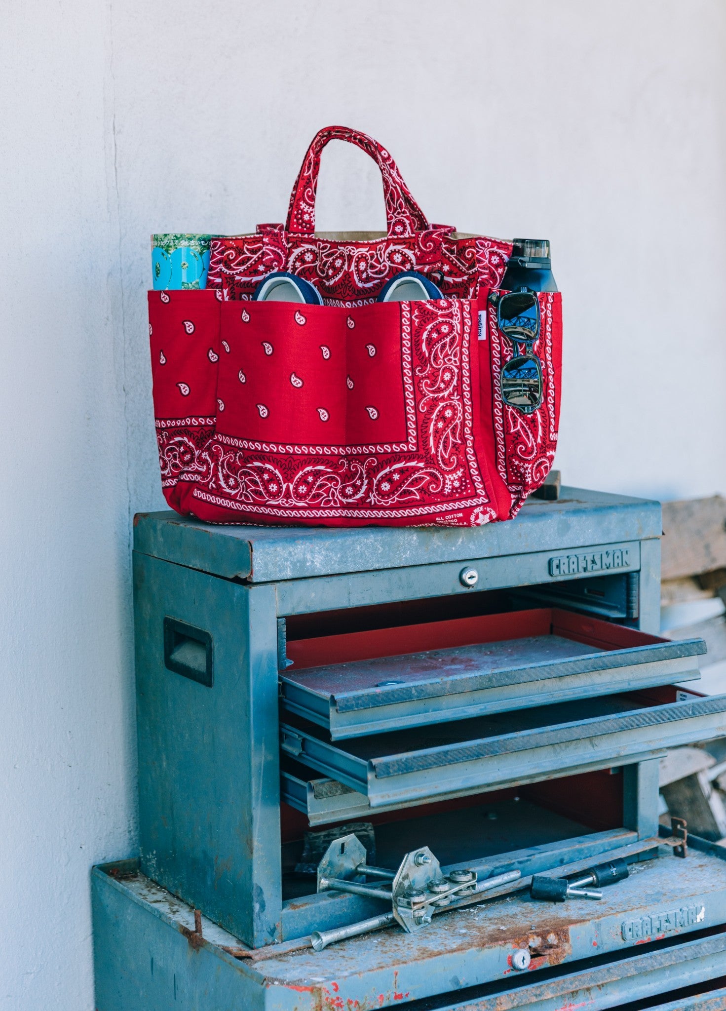 Bandana Tote Bag - Red